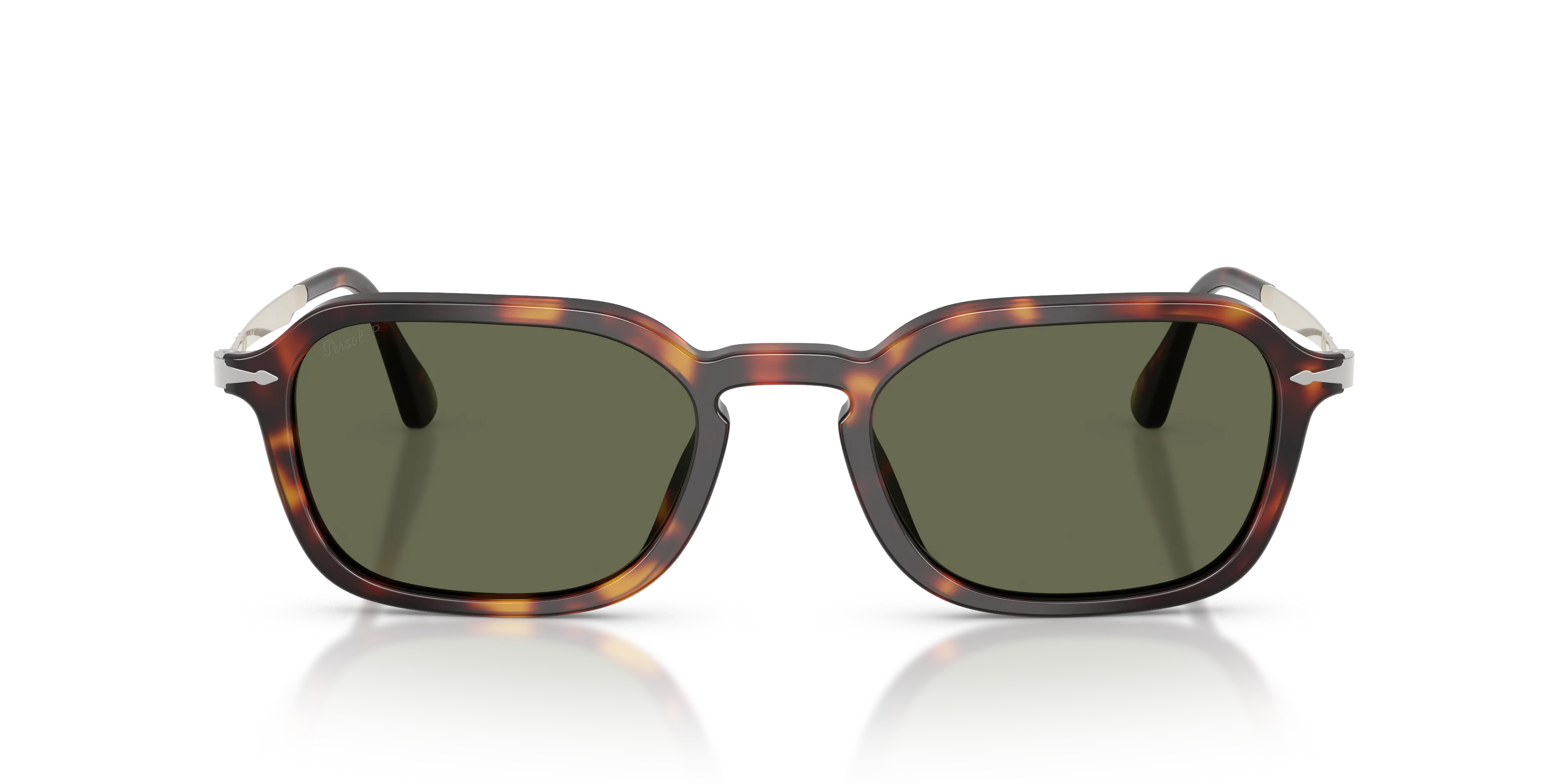 Persol PO3381S 24/58 Occhiali da sole Acetato Tartaruga Verde Pantos Polarizzata - immagine 3
