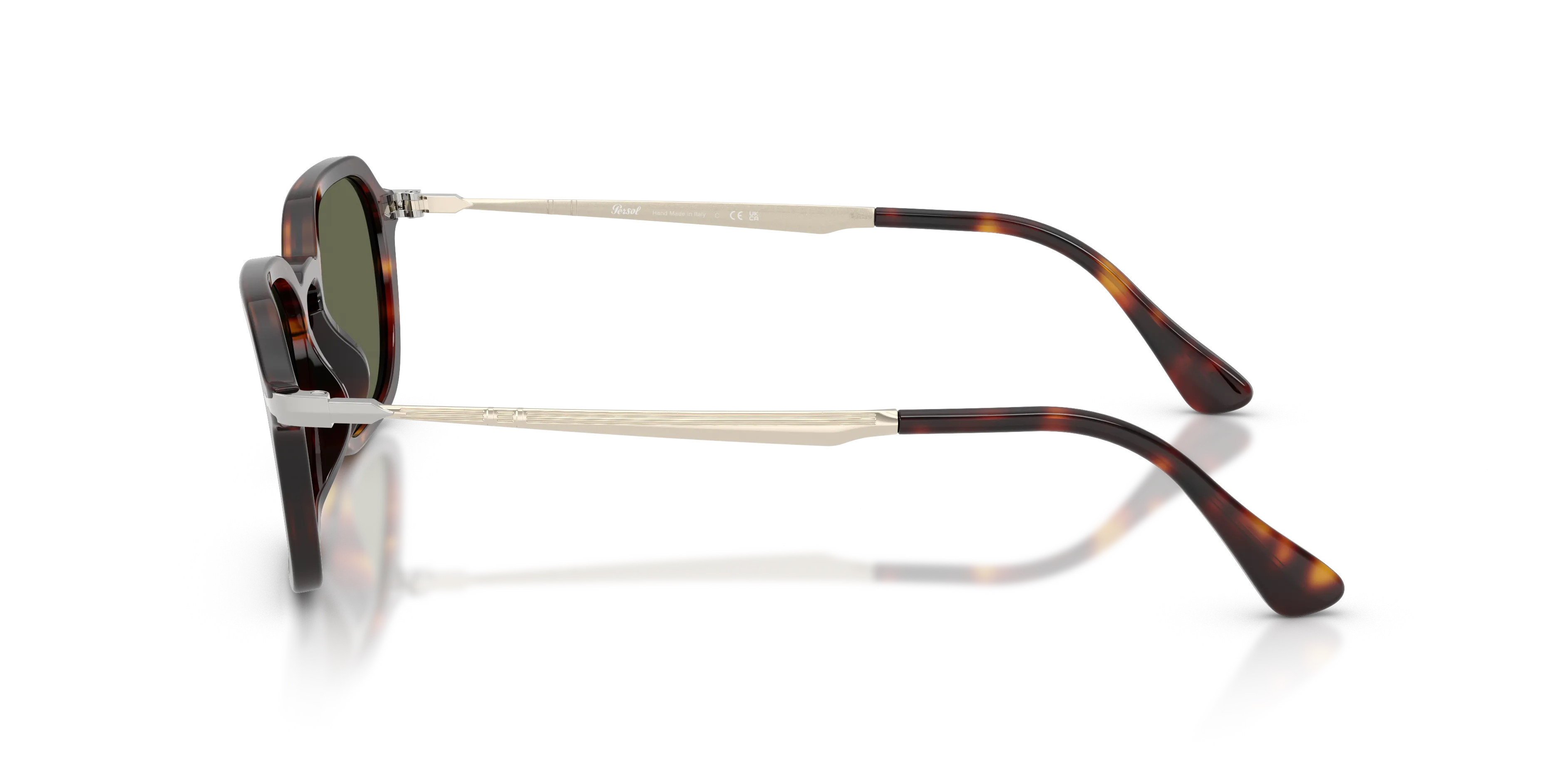 Persol PO3381S 24/58 Occhiali da sole Acetato Tartaruga Verde Pantos Polarizzata - immagine 4