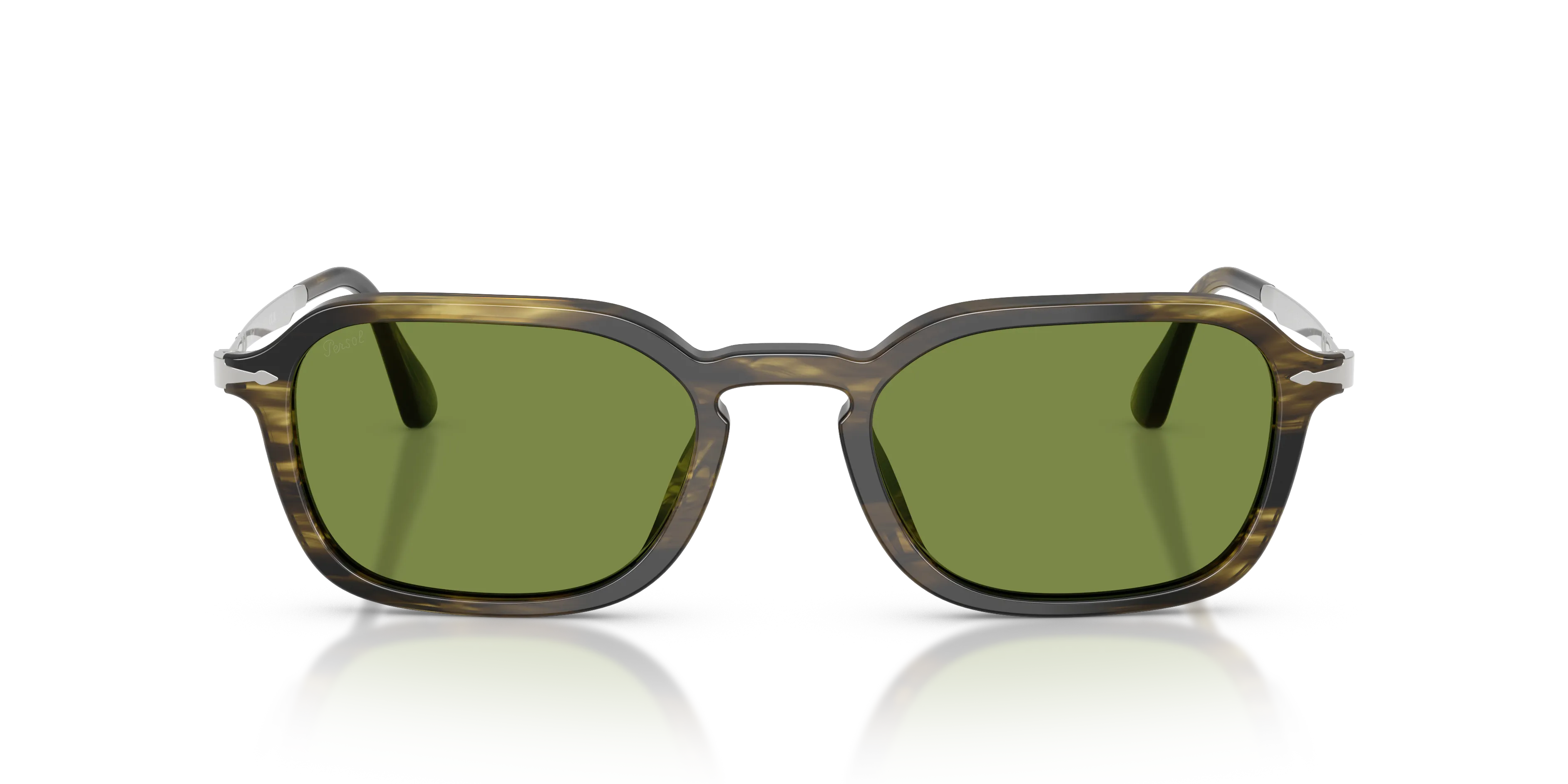 Persol PO3381S 12374E Occhiali da sole Acetato Verde Verde Pantos Normale - immagine 3