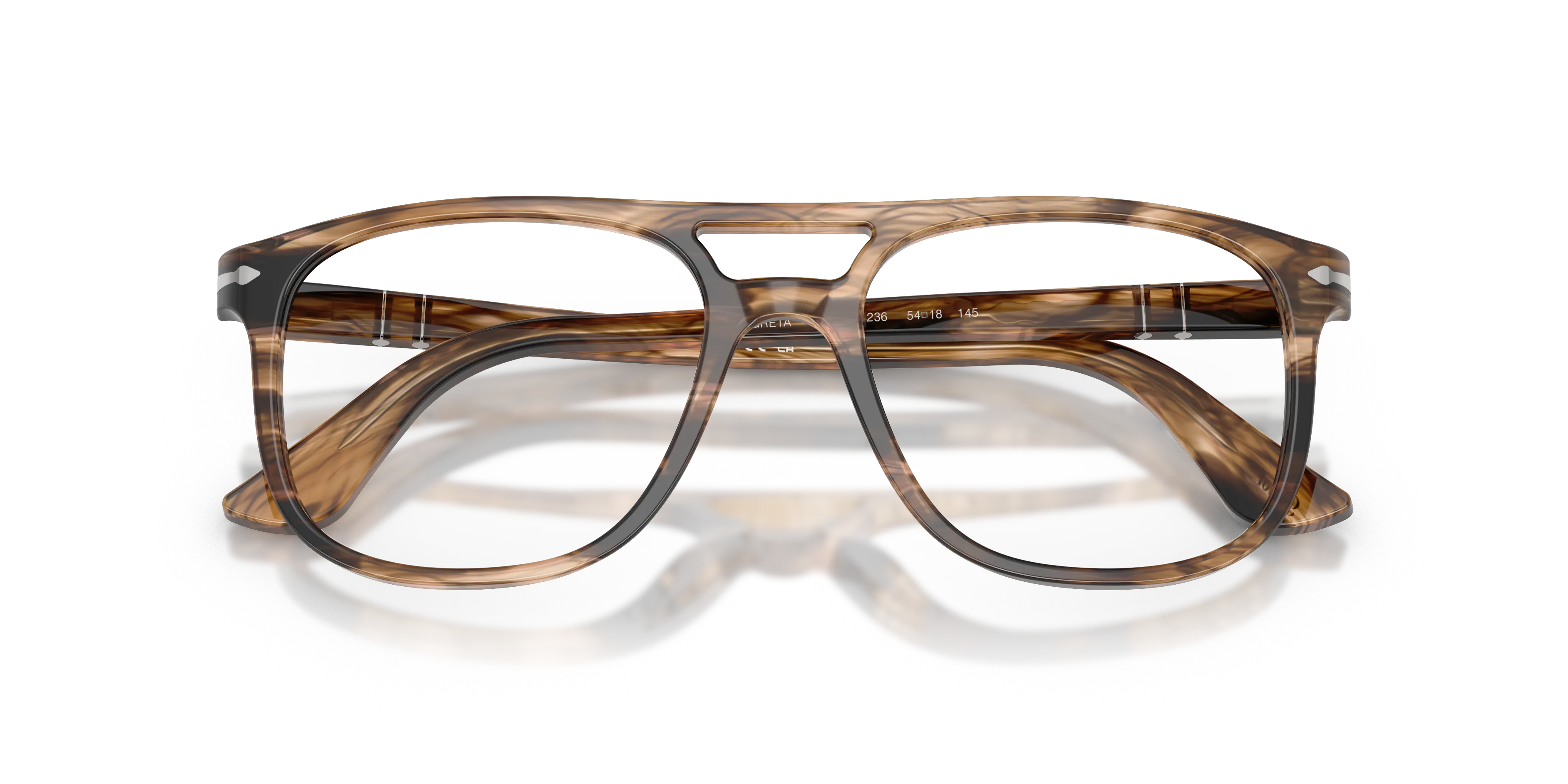 Persol PO3329V GRETA 1236 Montature da vista Acetato Marrone Pilot Normale - immagine 2