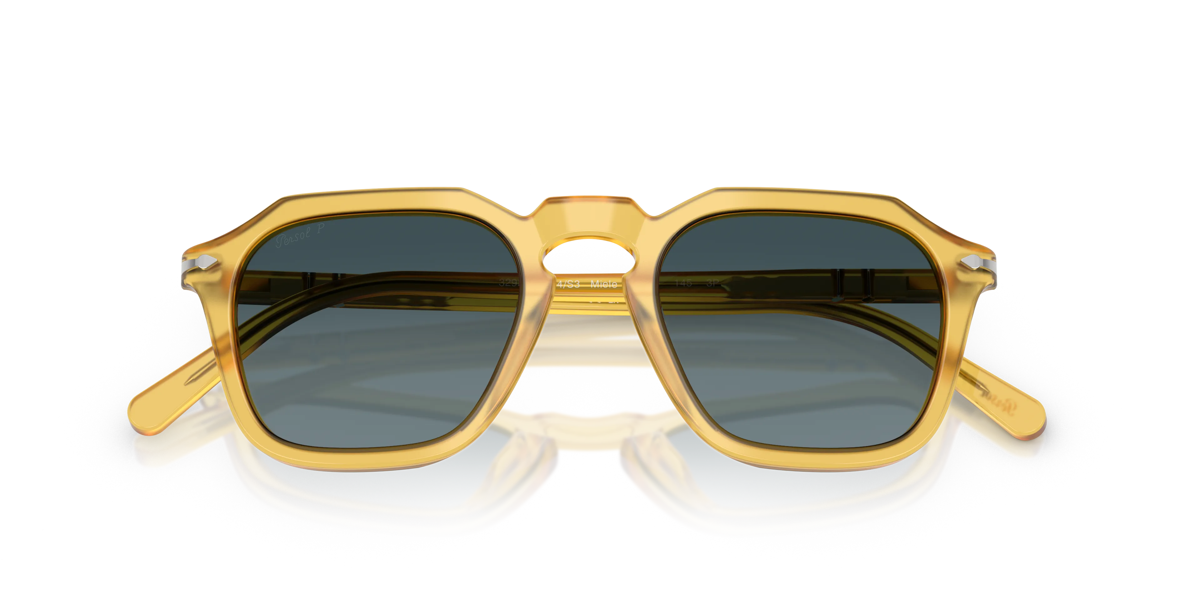 Persol PO3292S 204/S3 Occhiali da sole Acetato Giallo Squadrata Polarizzata - immagine 2