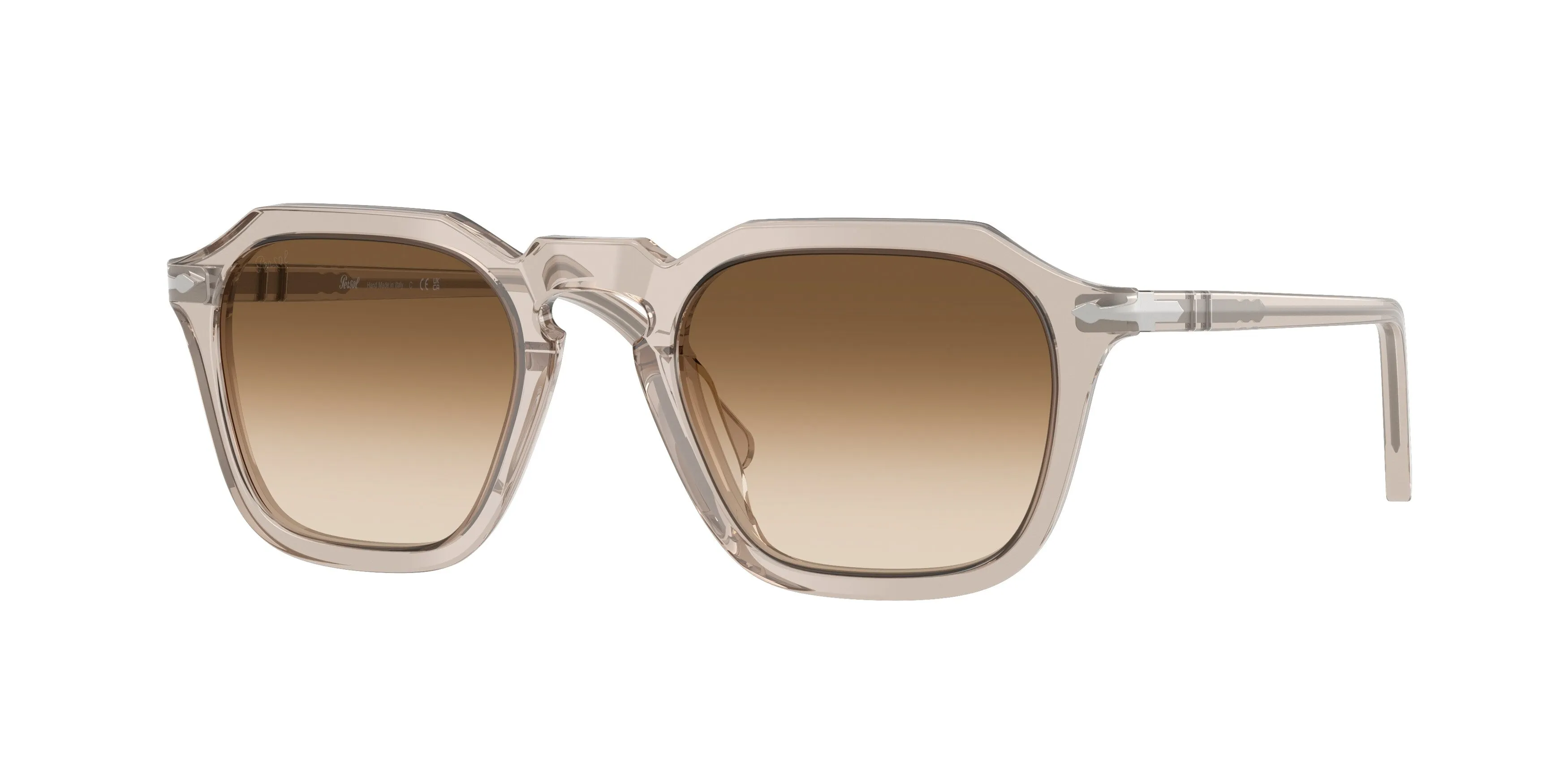 Persol PO3292S 124051 Occhiali da sole Acetato Grigio Marrone Squadrata Normale Sfumato - immagine 1