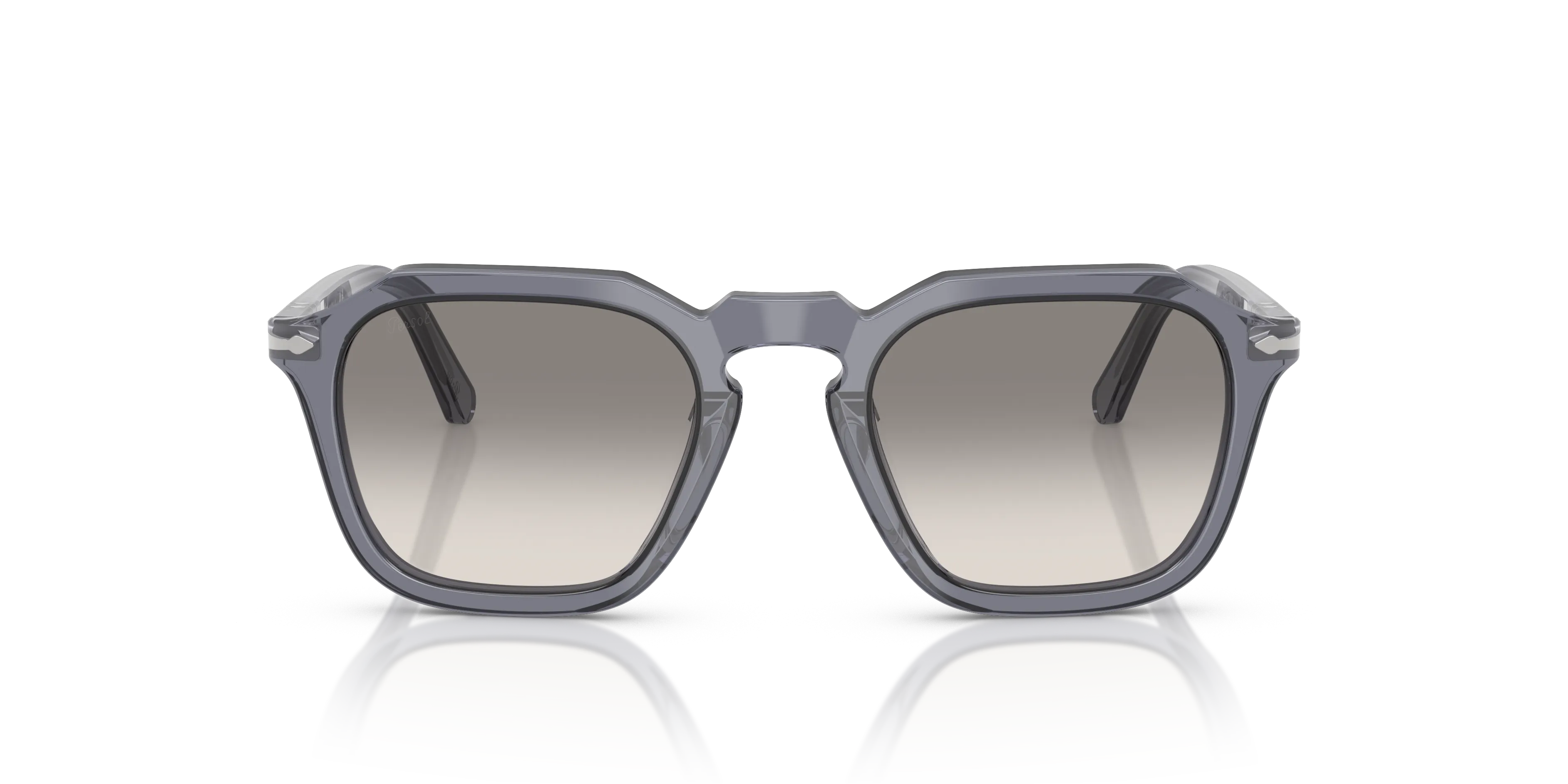 Persol PO3292S 123932 Occhiali da sole Acetato Blu Grigio Squadrata Normale Sfumato - immagine 3