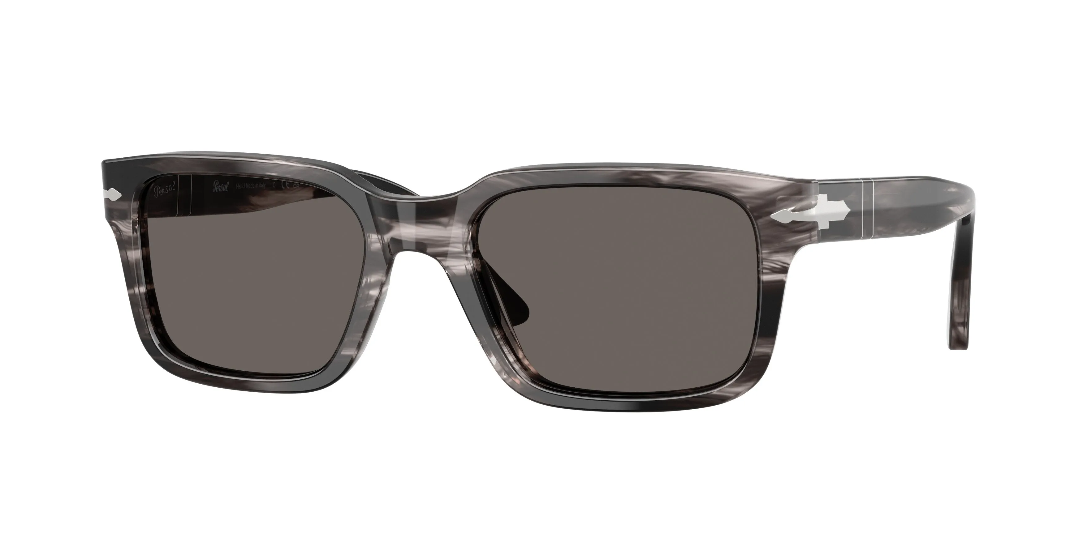 Persol PO3272S 1238B1 Occhiali da sole Acetato Grigio Grigio Squadrata Normale - immagine 1