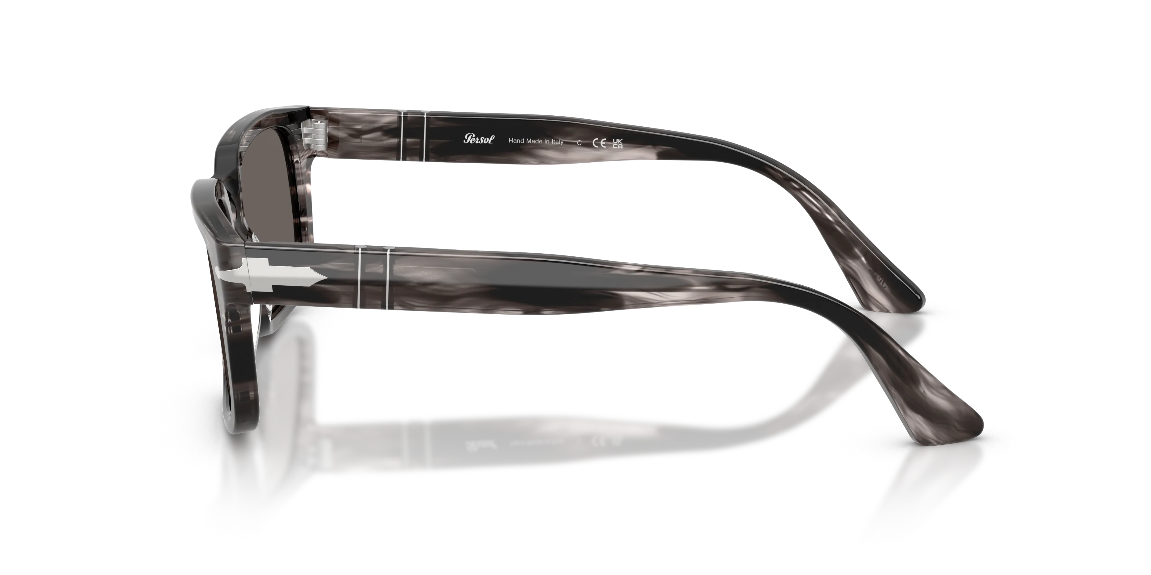 Persol PO3272S 1238B1 Occhiali da sole Acetato Grigio Grigio Squadrata Normale - immagine 4