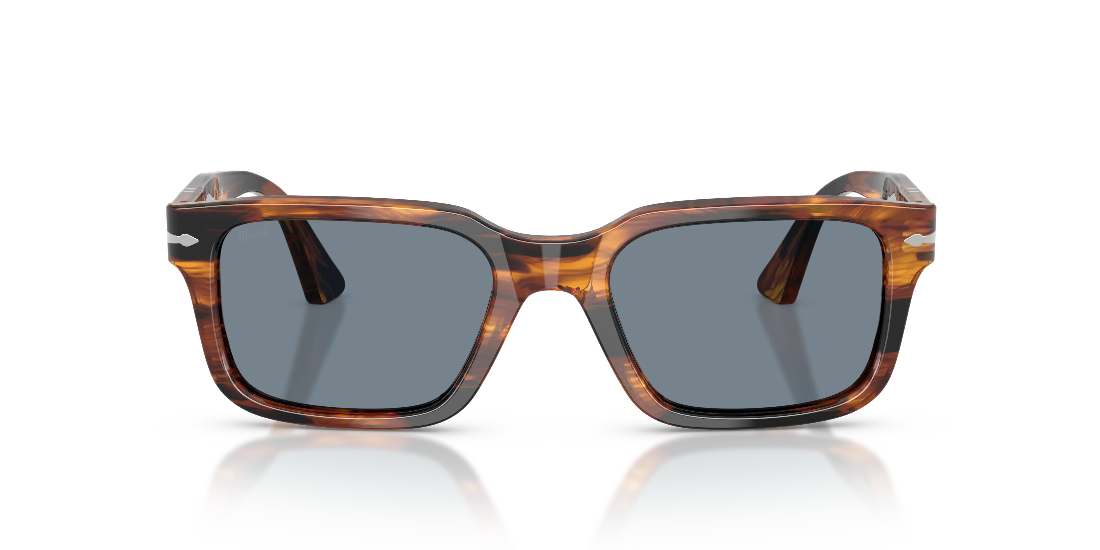 Persol PO3272S 123556 Occhiali da sole Acetato Marrone Blu Squadrata Normale - immagine 3