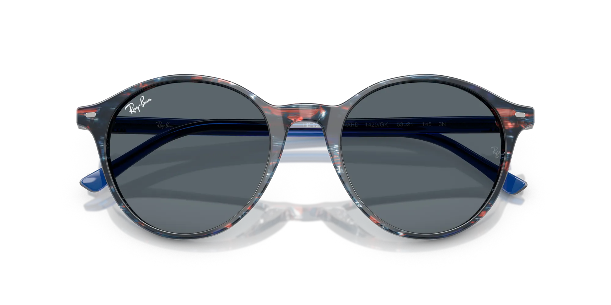 Ray - Ban RB2230 BERNARD 1420GK Occhiali da sole Acetato Blu Blu Pantos Normale - immagine 2