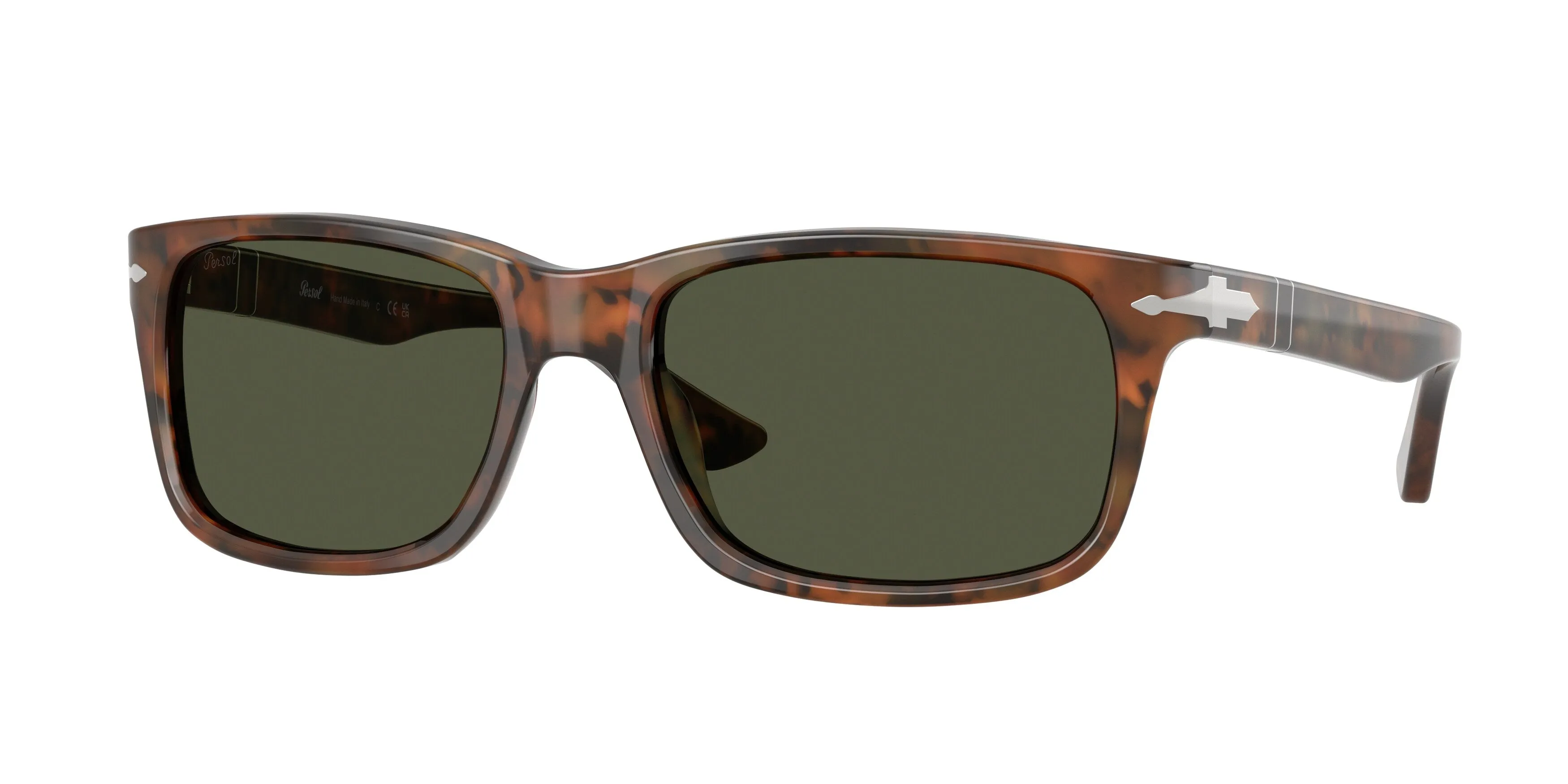 Persol PO3048S 108/31 Occhiali da sole Acetato Tartaruga Verde Squadrata Normale - immagine 1