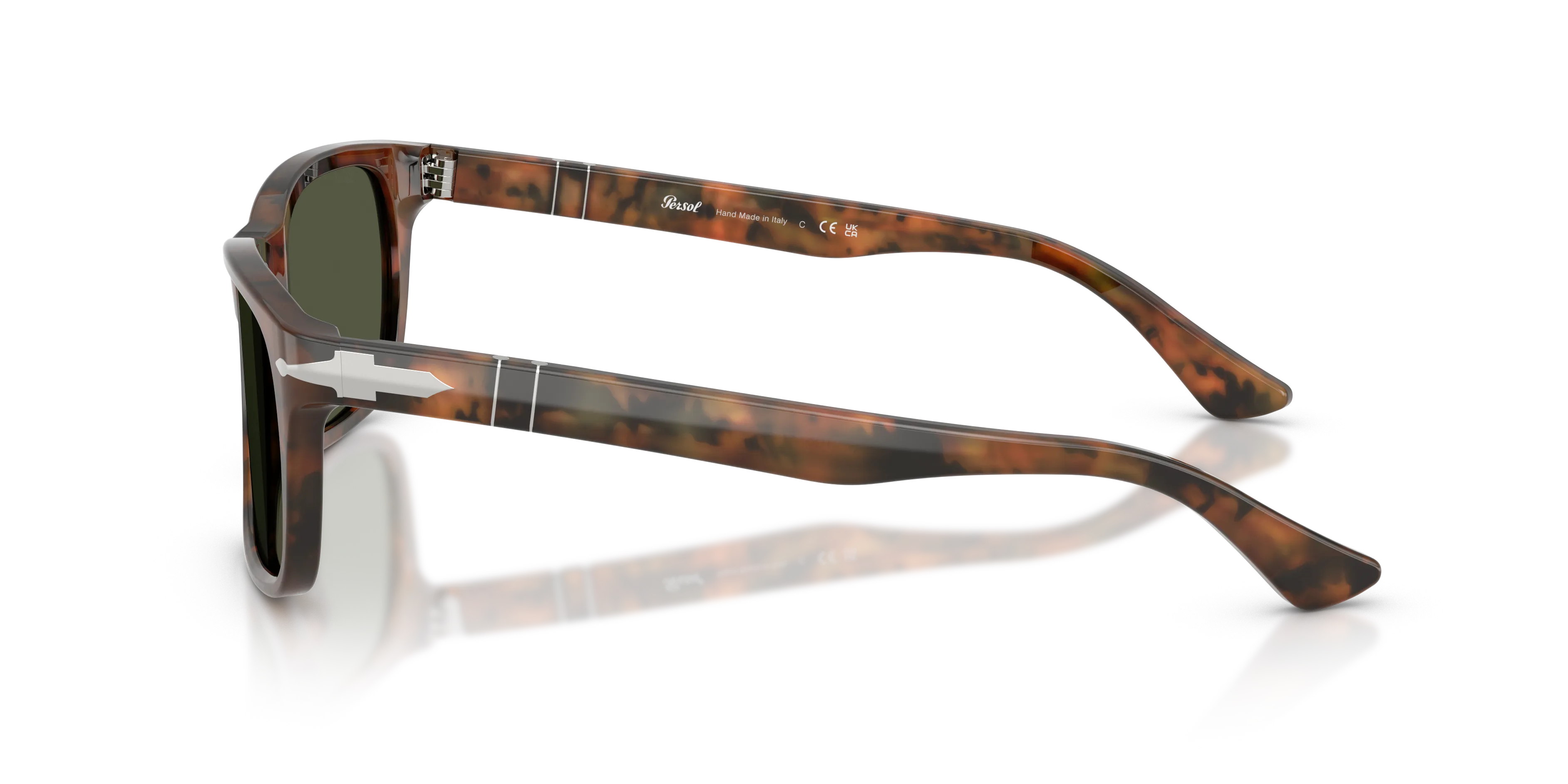 Persol PO3048S 108/31 Occhiali da sole Acetato Tartaruga Verde Squadrata Normale - immagine 4