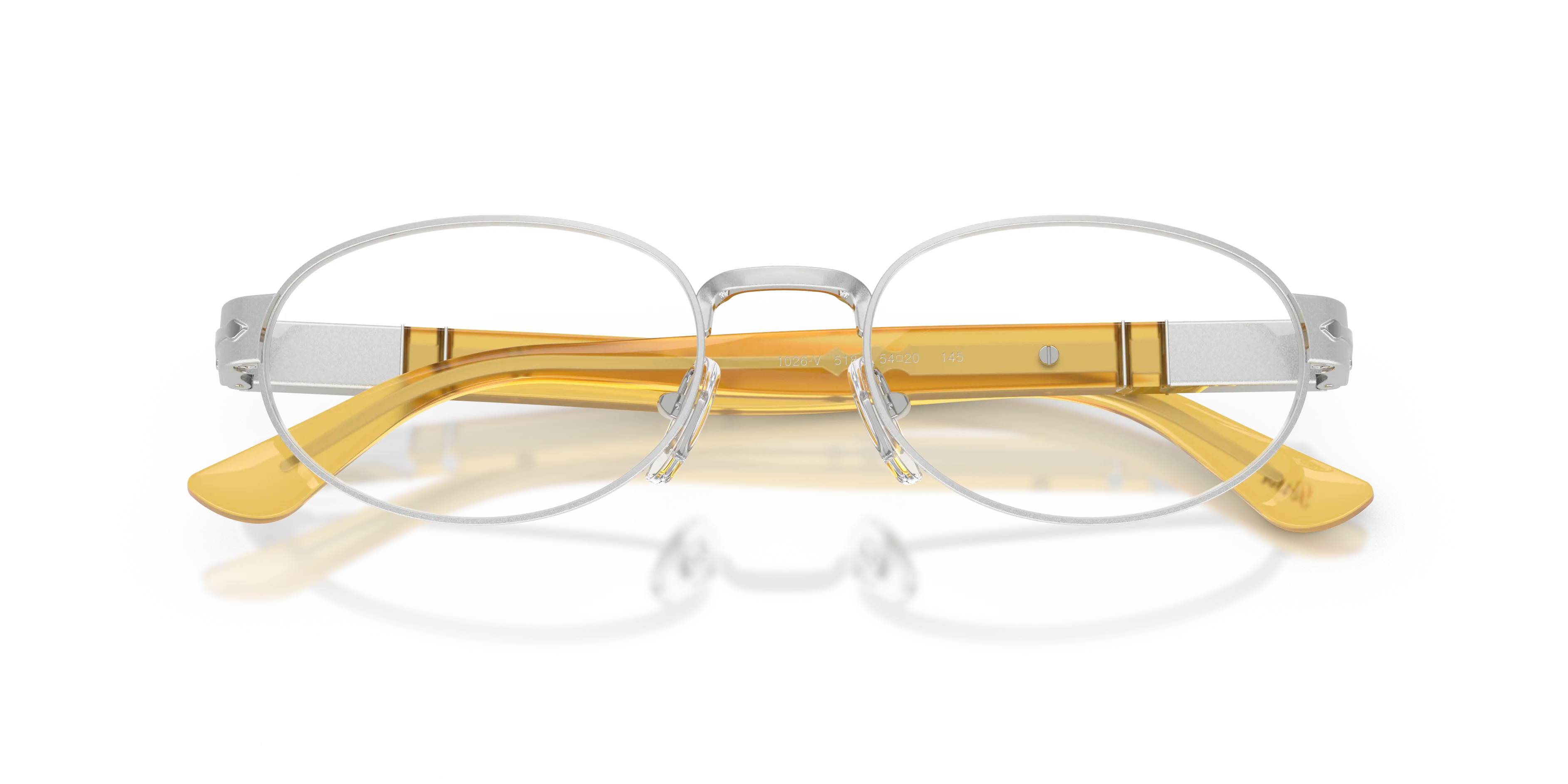 Persol PO1026V 518 Montature da vista Metallo Argento Rotonda Normale - immagine 2