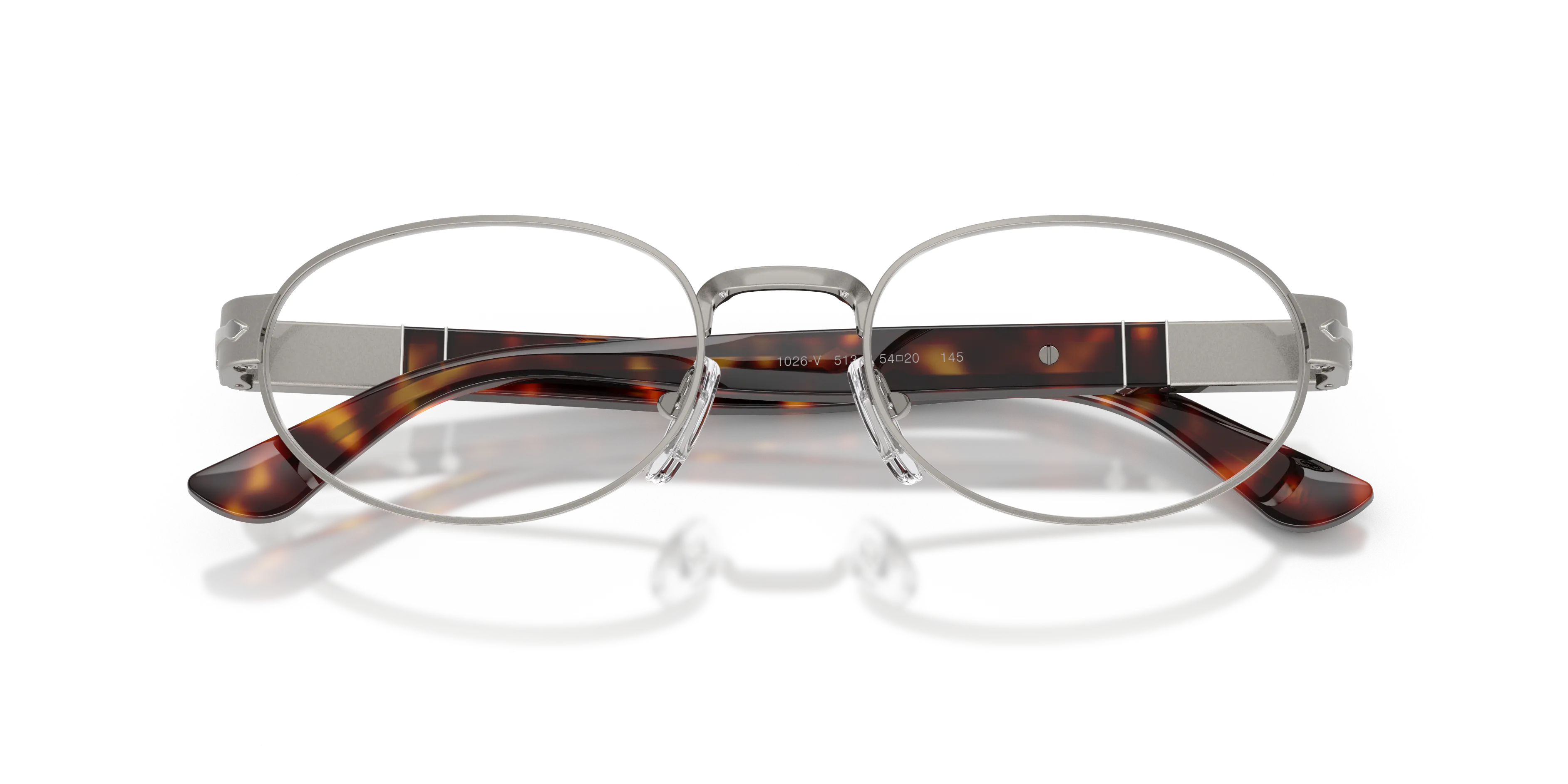 Persol PO1026V 513 Montature da vista Metallo Grigio Rotonda Normale - immagine 2