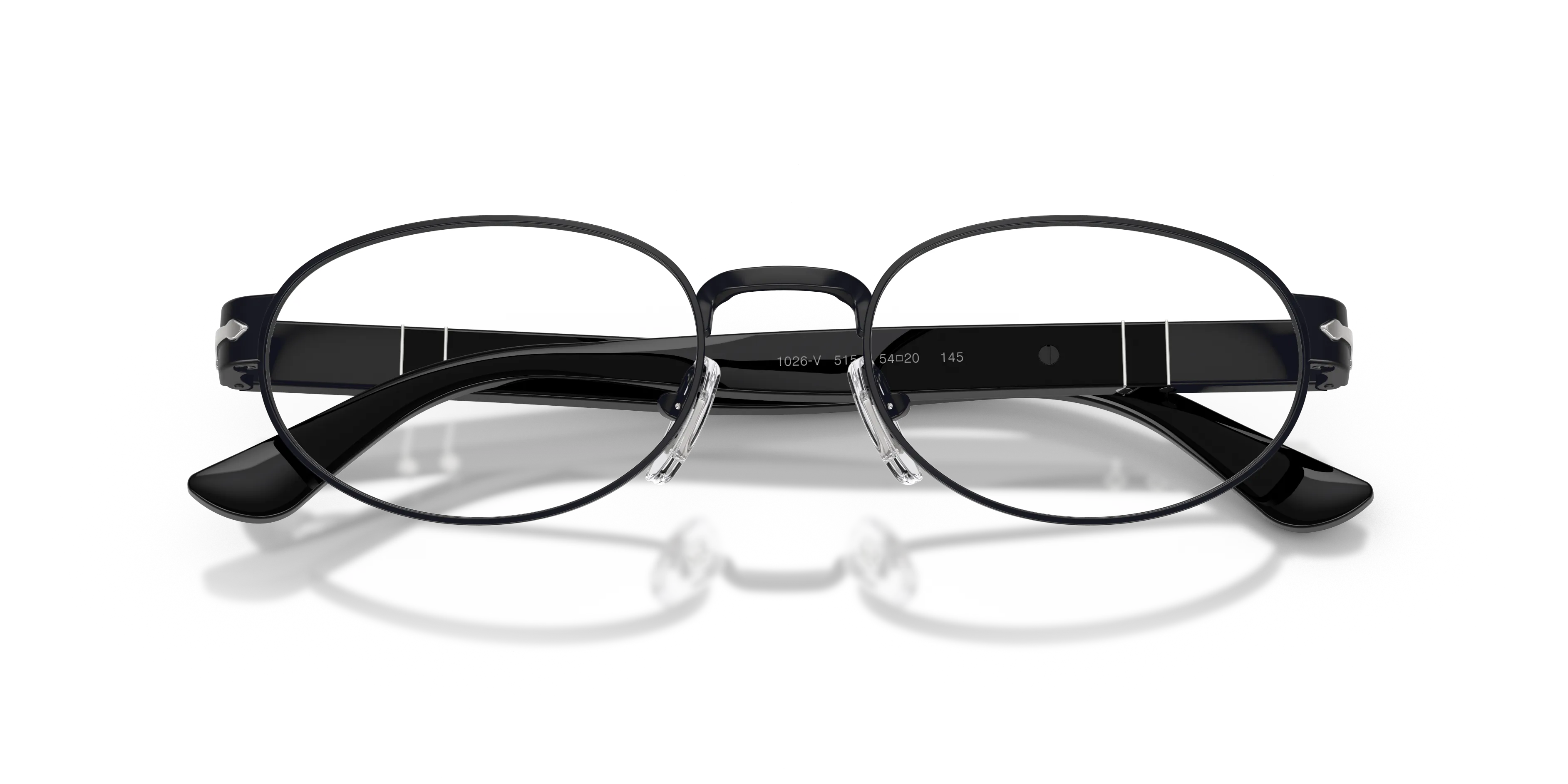 Persol PO1026V 1078 Montature da vista Metallo Nero Rotonda Normale - immagine 2