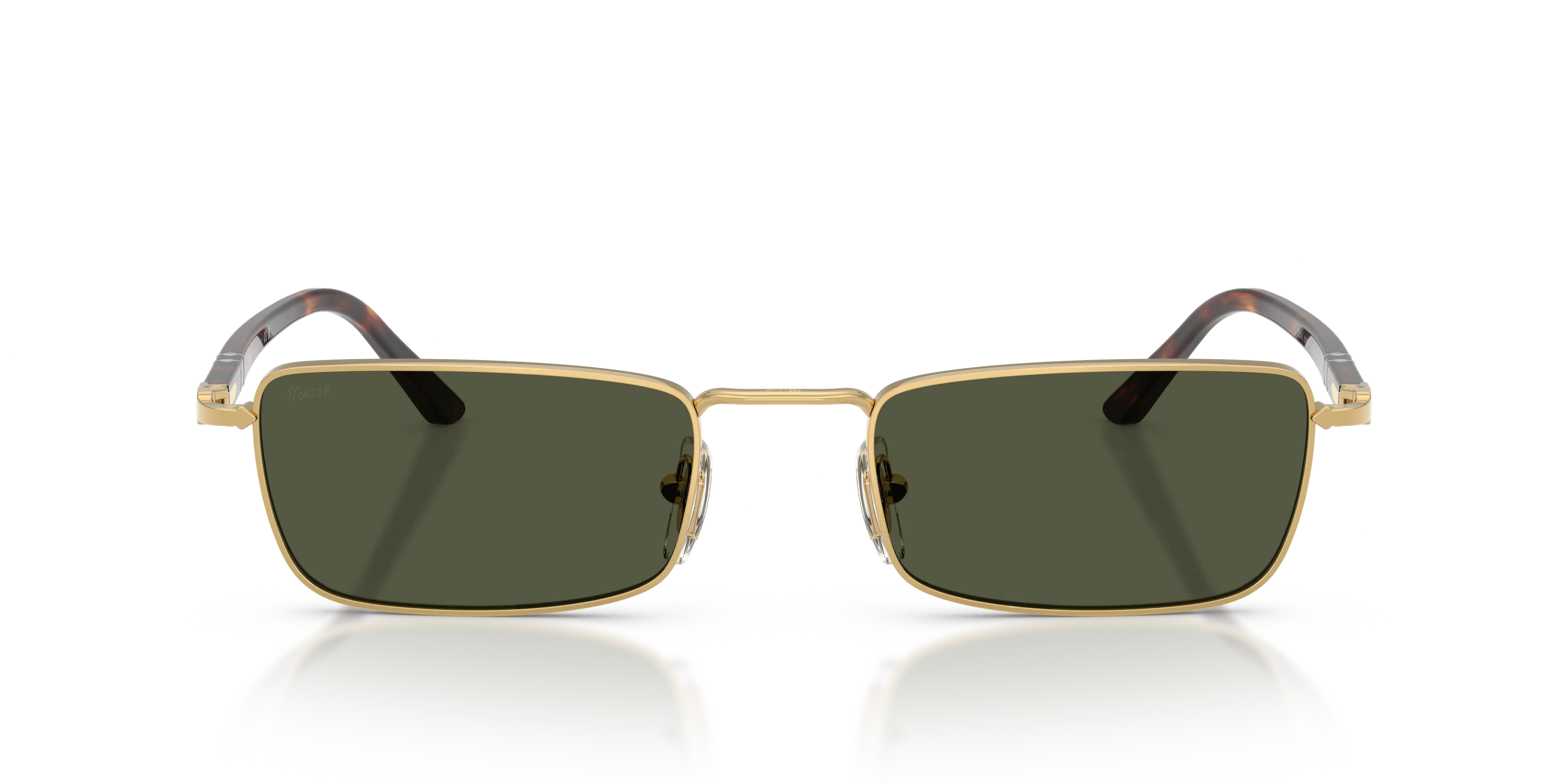 Persol PO1025S 515/31 Occhiali da sole Metallo Oro Verde Squadrata Normale - immagine 3