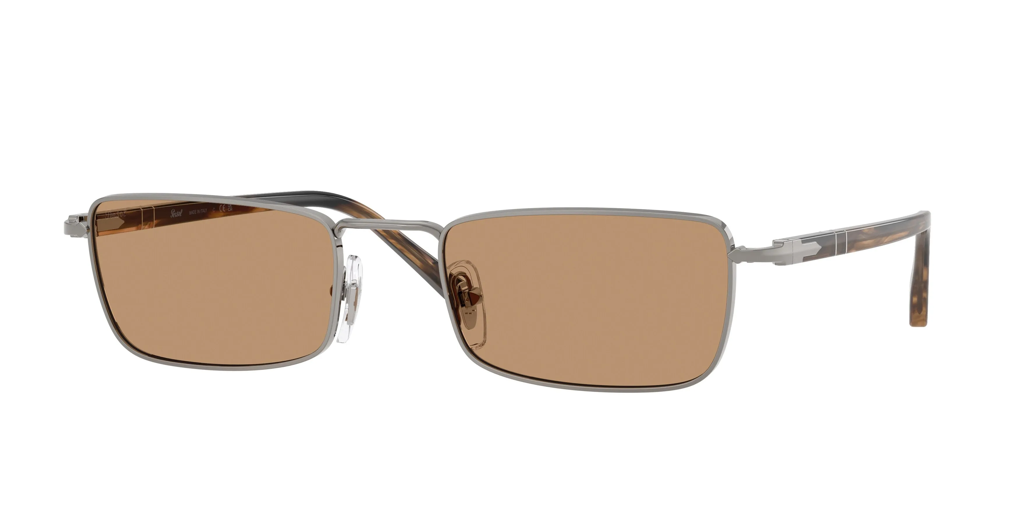 Persol PO1025S 513/53 Occhiali da sole Metallo Grigio Marrone Squadrata Normale - immagine 1