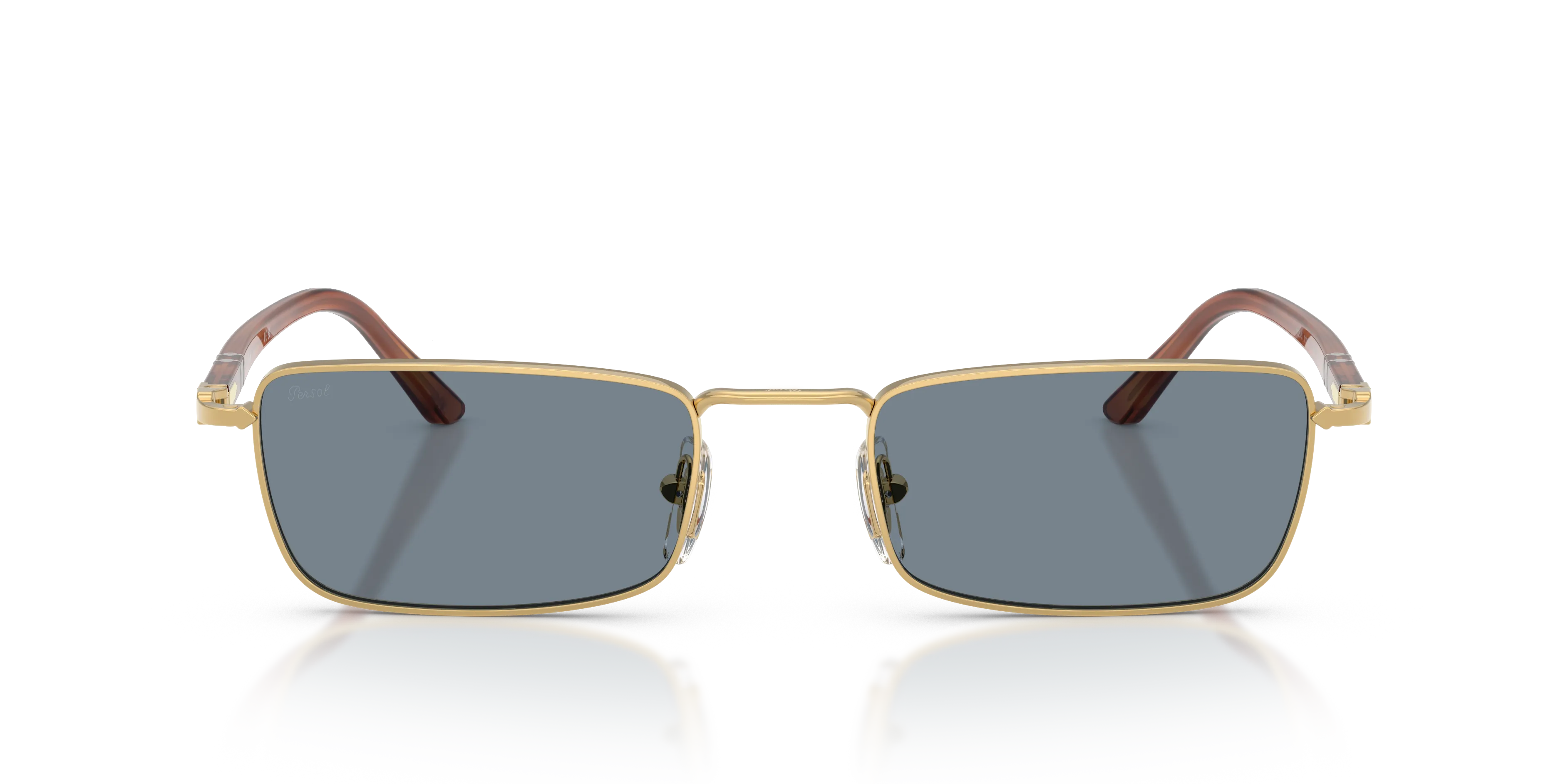 Persol PO1025S 113256 Occhiali da sole Metallo Oro Blu Squadrata Normale - immagine 3