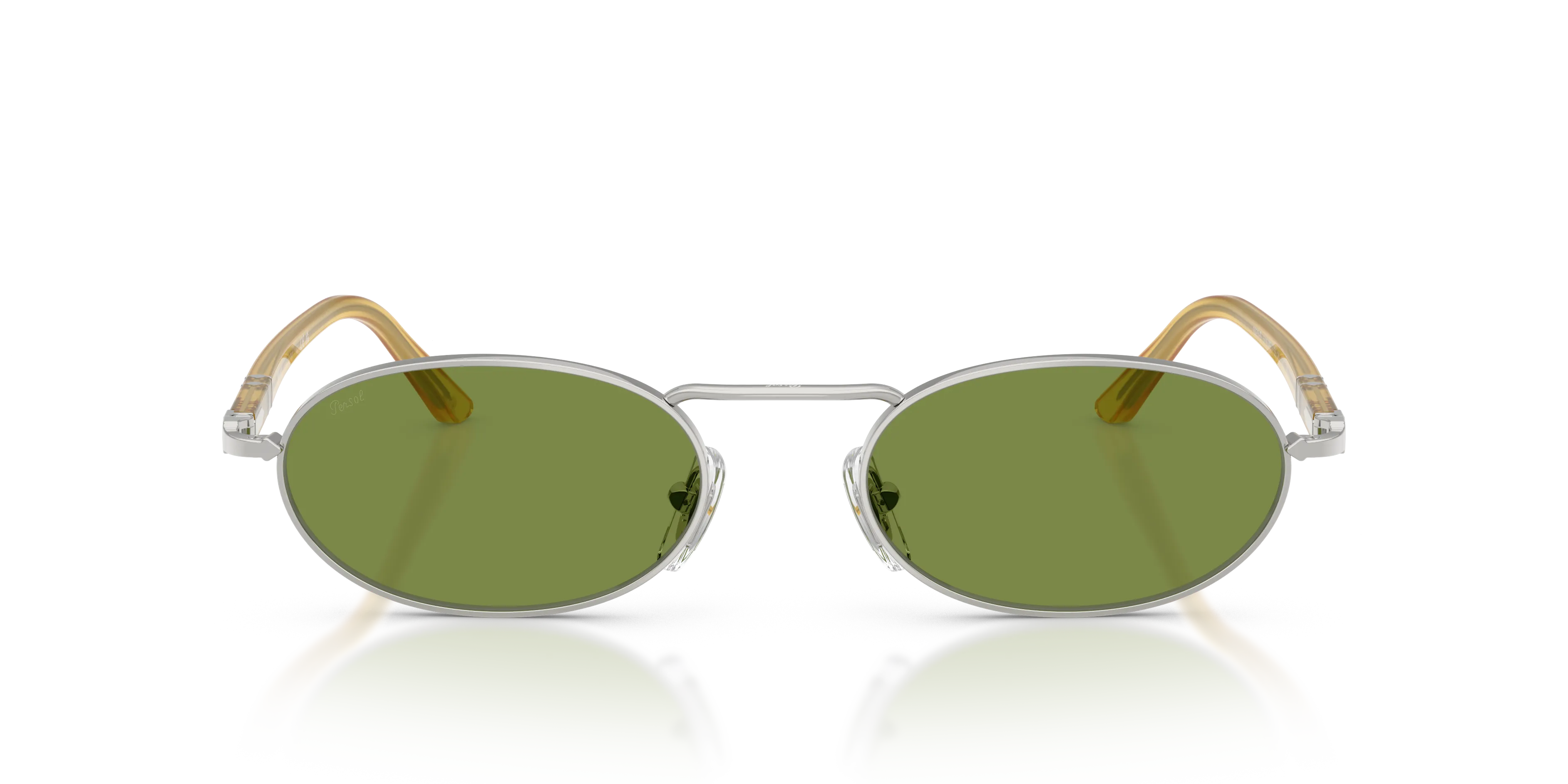 Persol PO1023S 518/4E Occhiali da sole Metallo Argento Verde Squadrata Normale - immagine 3