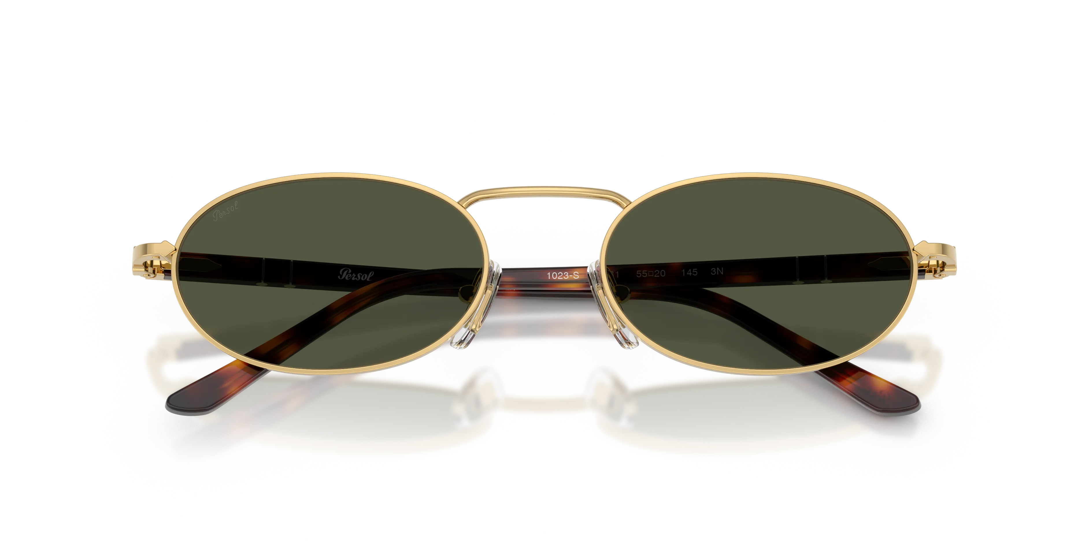 Persol PO1023S 515/31 Occhiali da sole Metallo Oro Verde Squadrata Normale - immagine 2