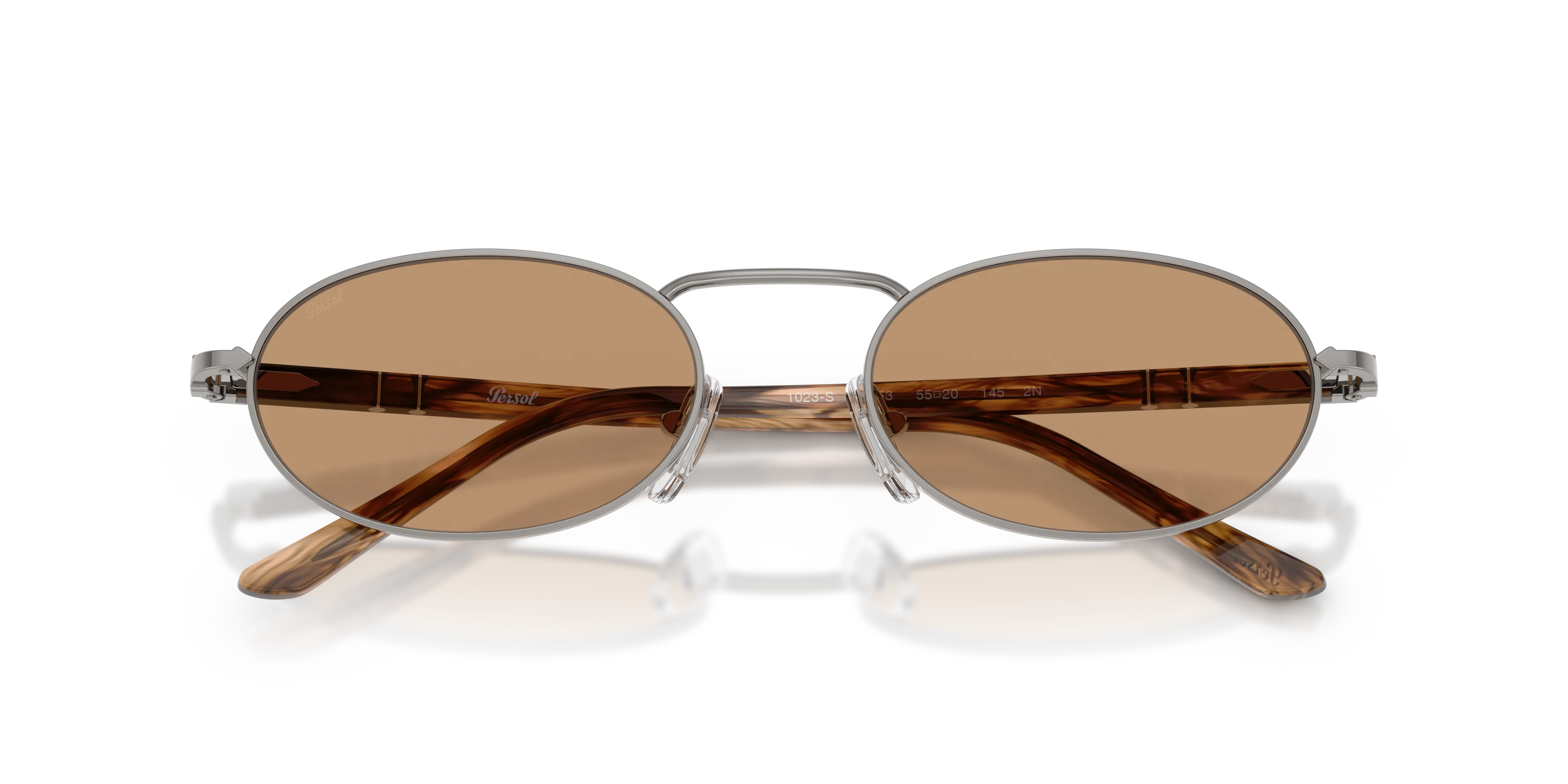Persol PO1023S 513/53 Occhiali da sole Metallo Grigio Marrone Squadrata Normale - immagine 2