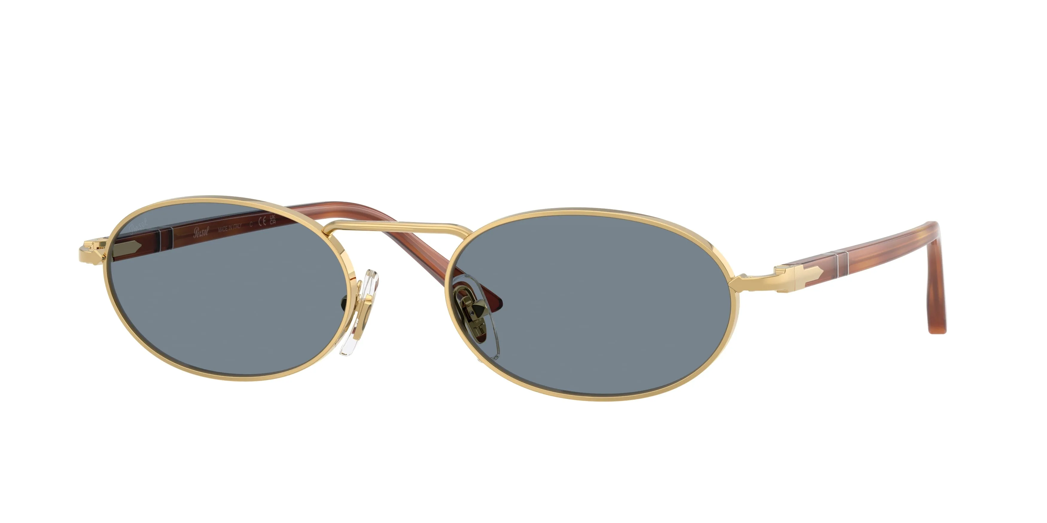 Persol PO1023S 113256 Occhiali da sole Metallo Oro Blu Squadrata Normale - immagine 1