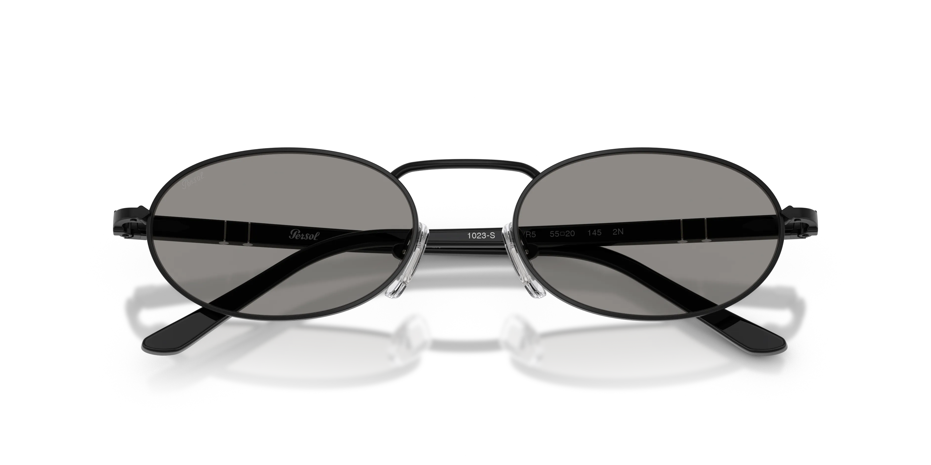 Persol PO1023S 1078R5 Occhiali da sole Metallo Nero Grigio Squadrata Normale - immagine 2