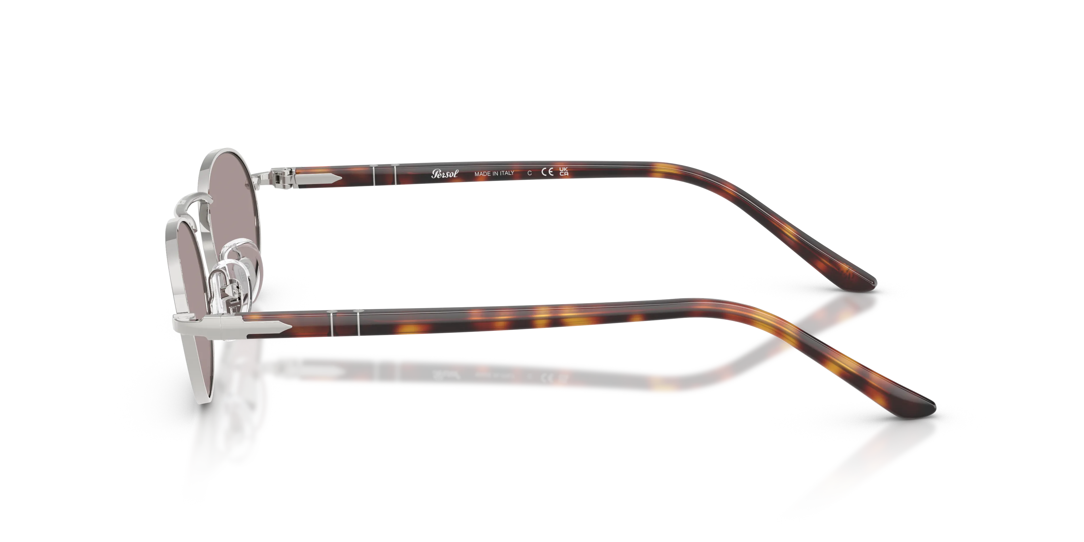 Persol PO1023S 102153 Occhiali da sole Metallo Argento Viola Squadrata Normale - immagine 4