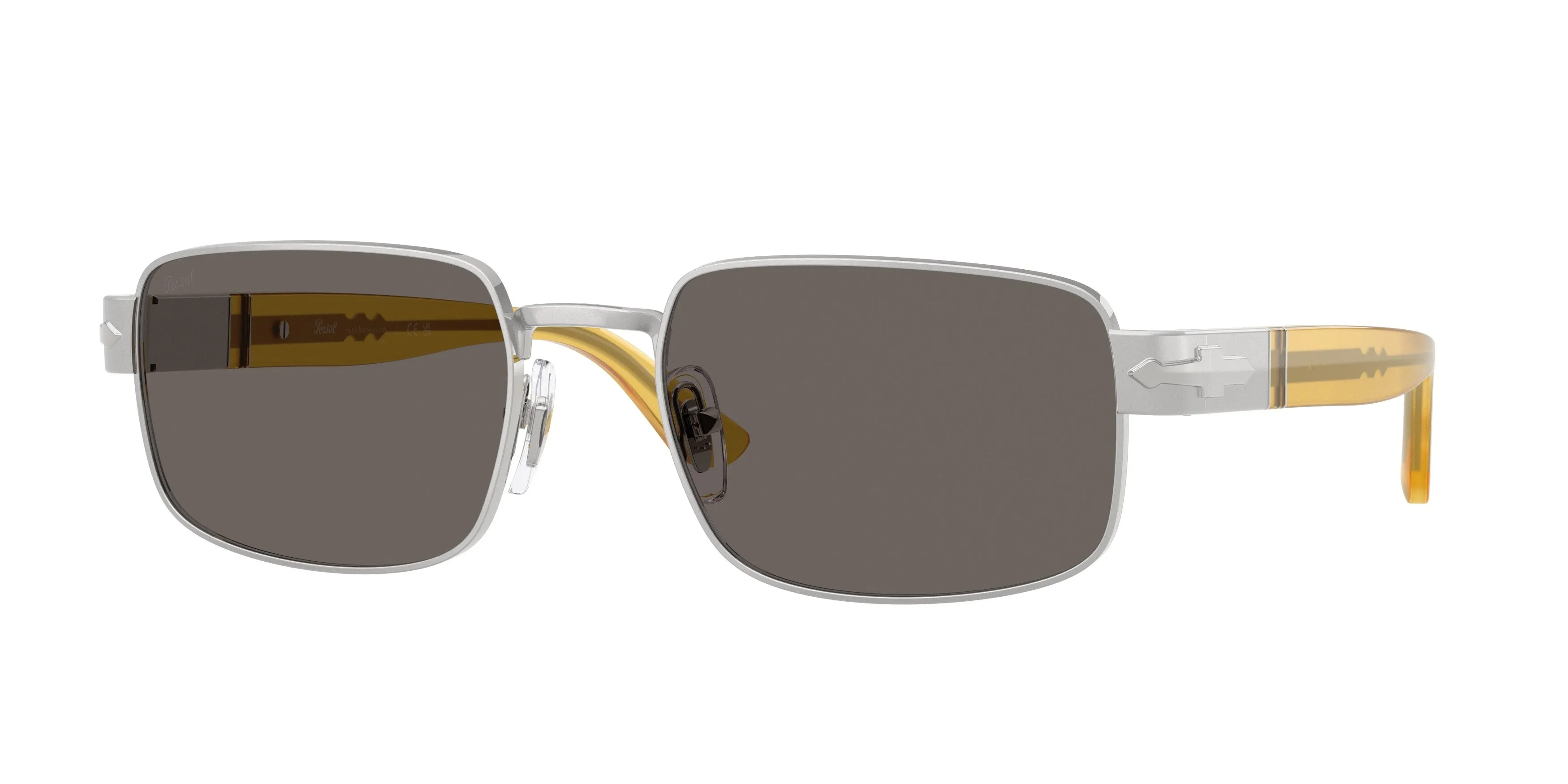 Persol PO1022S 518/B1 Occhiali da sole Metallo Argento Grigio Pillow Normale - immagine 1