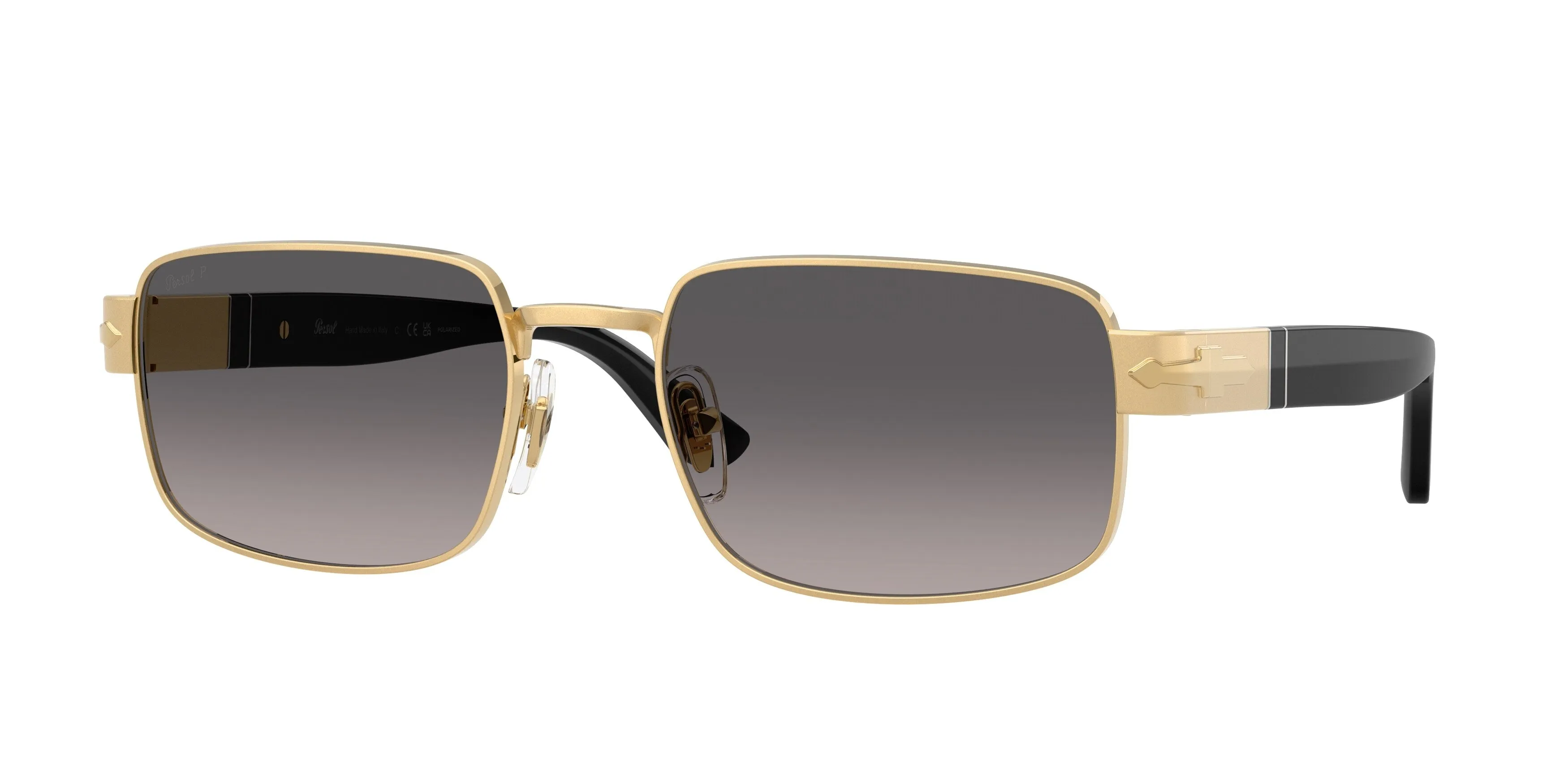 Persol PO1022S 515/M3 Occhiali da sole Metallo Oro Grigio Pillow Polarizzata - immagine 1
