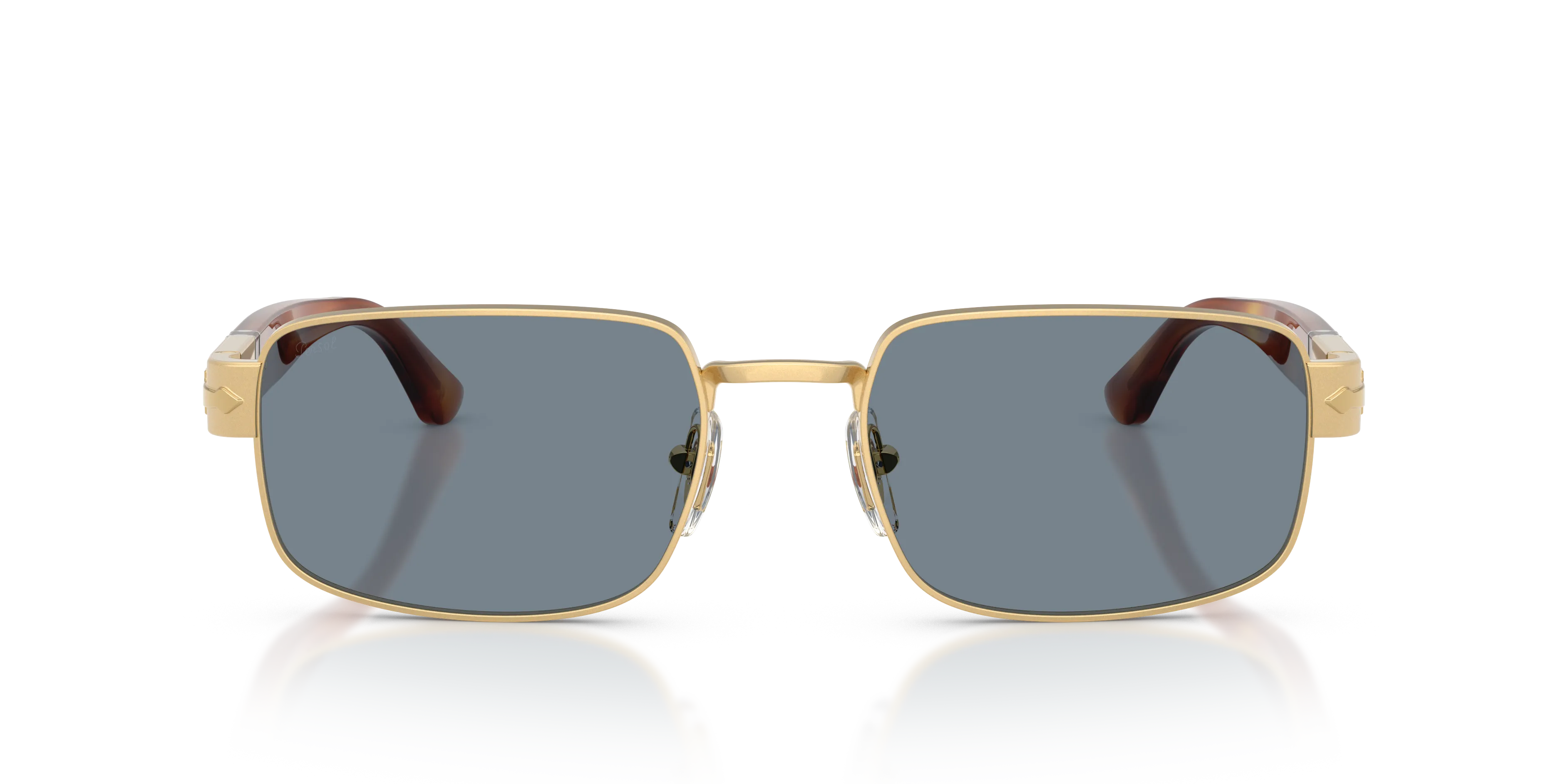 Persol PO1022S 113256 Occhiali da sole Metallo Oro Blu Pillow Normale - immagine 3