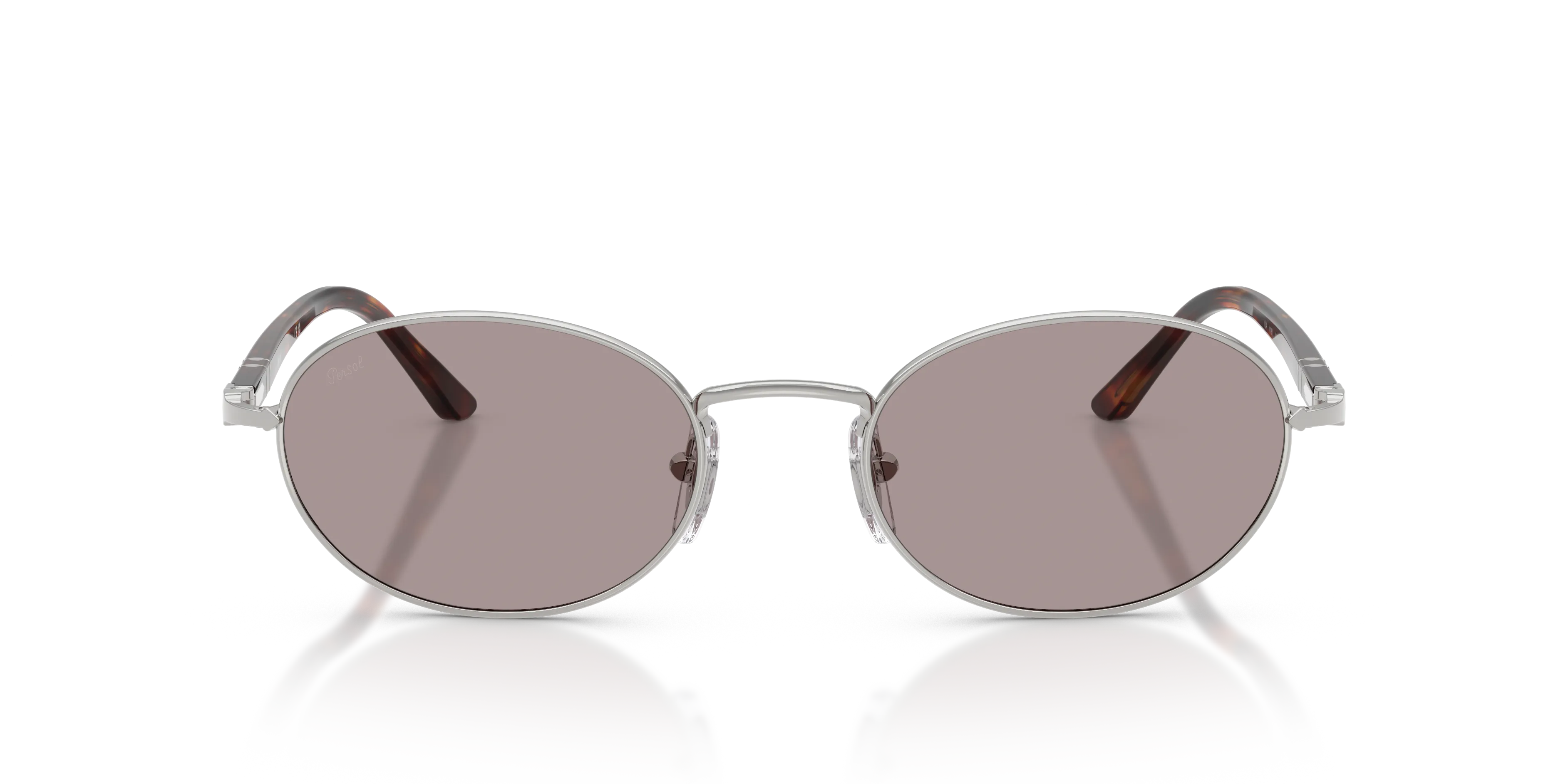 Persol PO1018S IDA 102153 Occhiali da sole Metallo Argento Viola Rotonda Normale - immagine 3