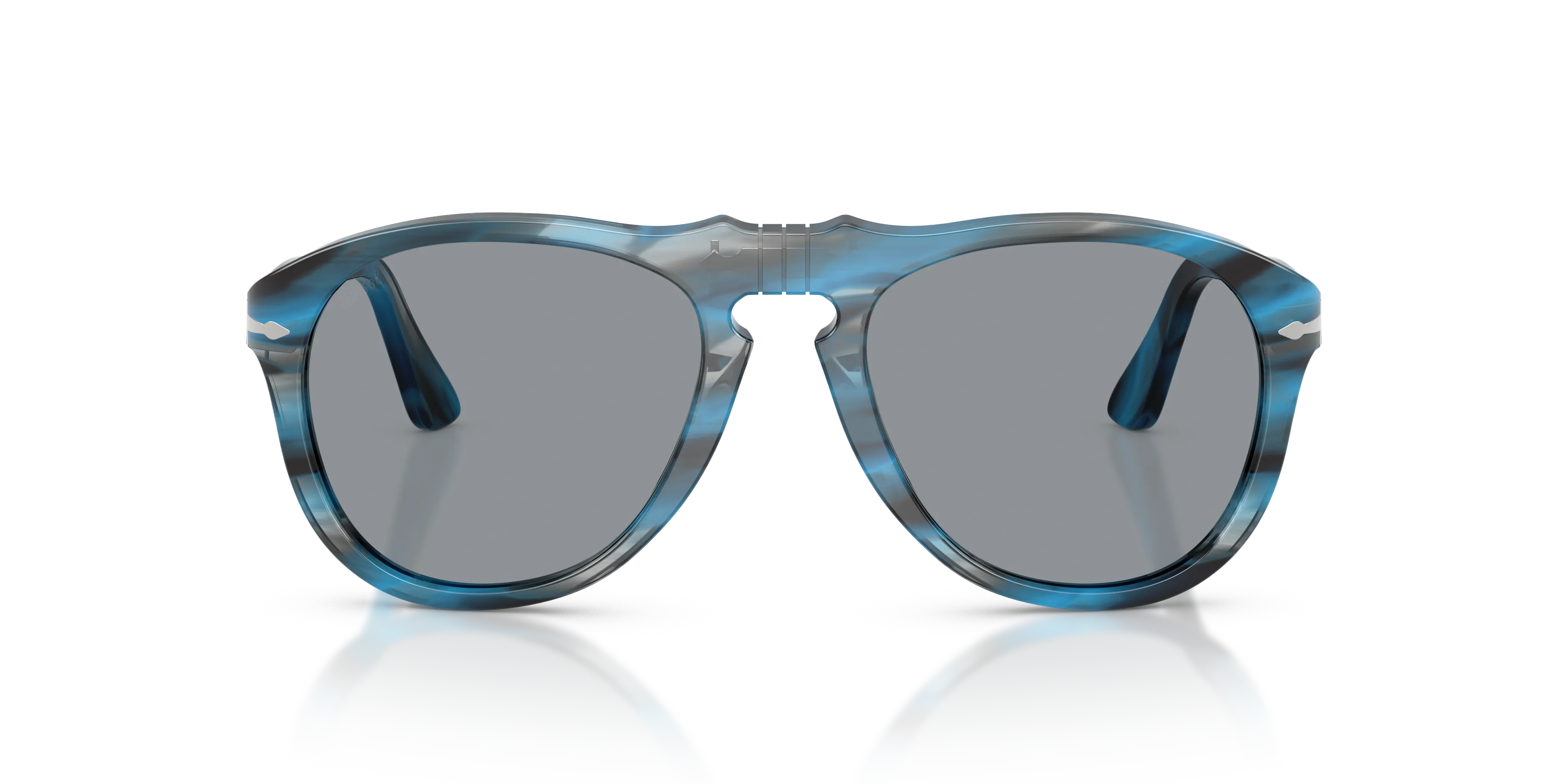 Persol PO0649 1234R5 Occhiali da sole Acetato Blu Grigio Pilot Normale - immagine 3