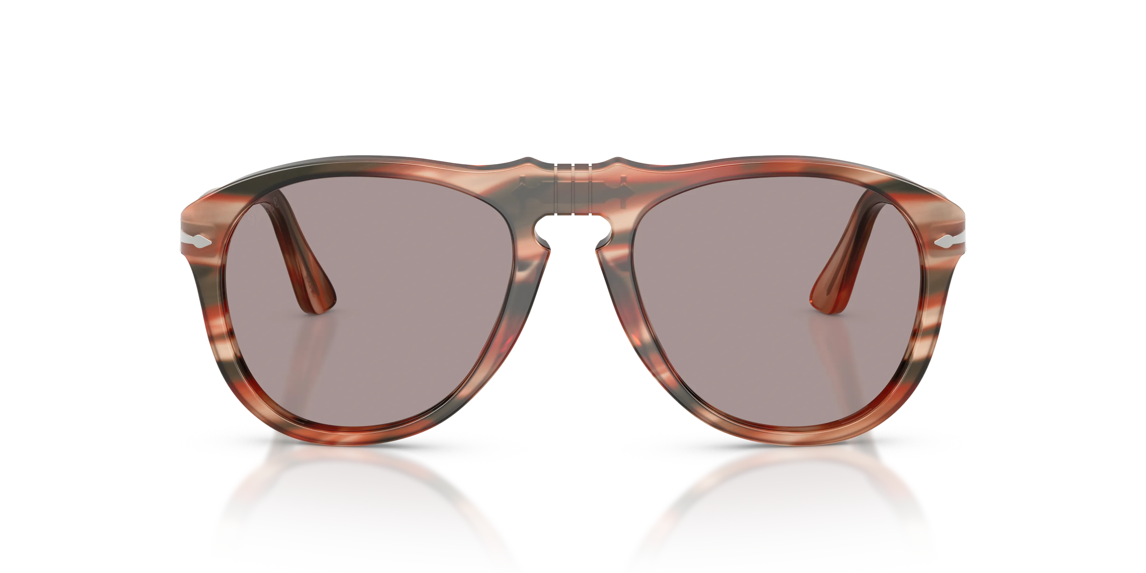 Persol PO0649 123353 Occhiali da sole Acetato Rosso Viola Pilot Normale - immagine 3