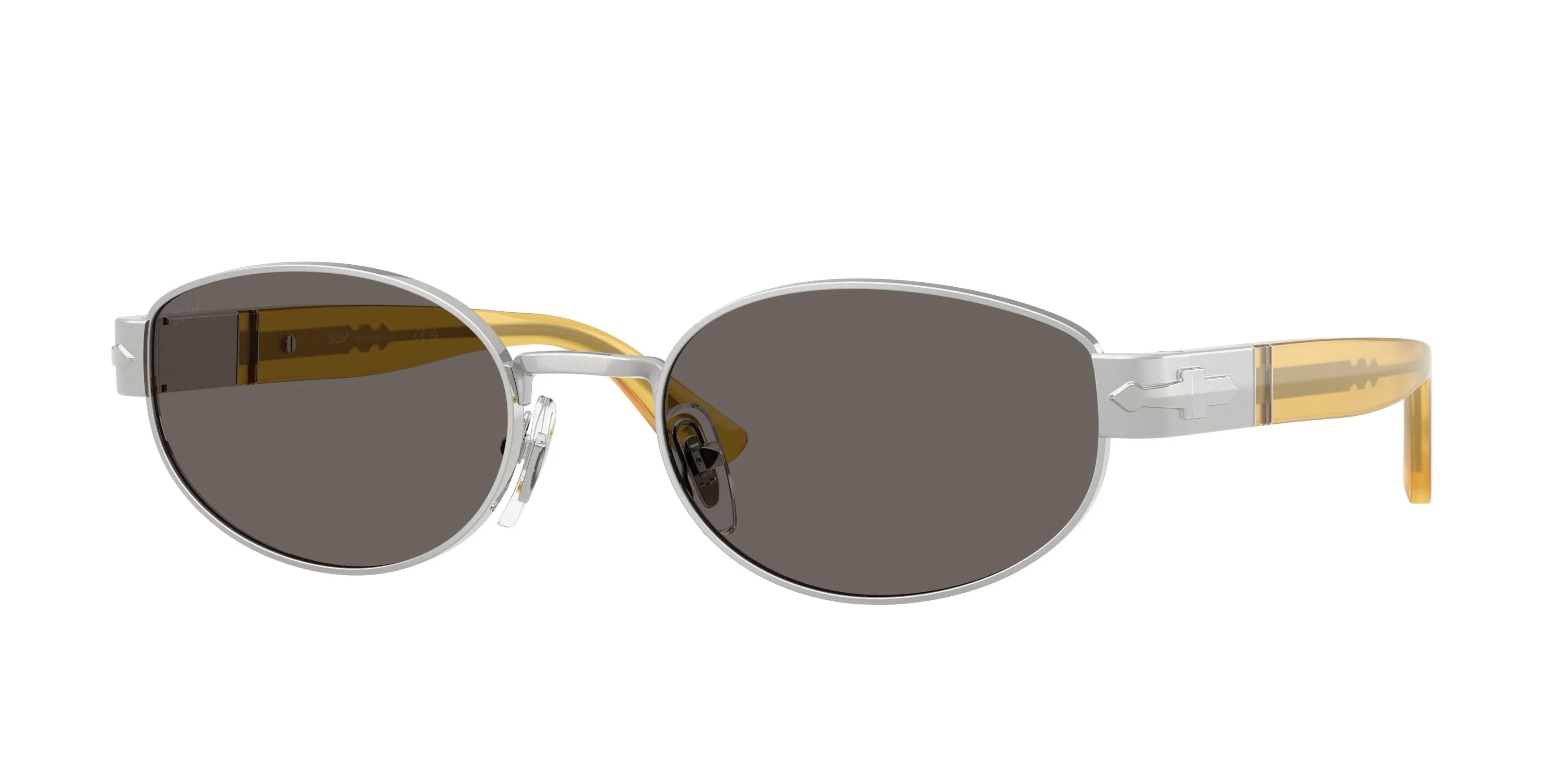 Persol PO1024S 518/B1 Occhiali da sole Metallo Argento Grigio Rotonda Normale - immagine 1