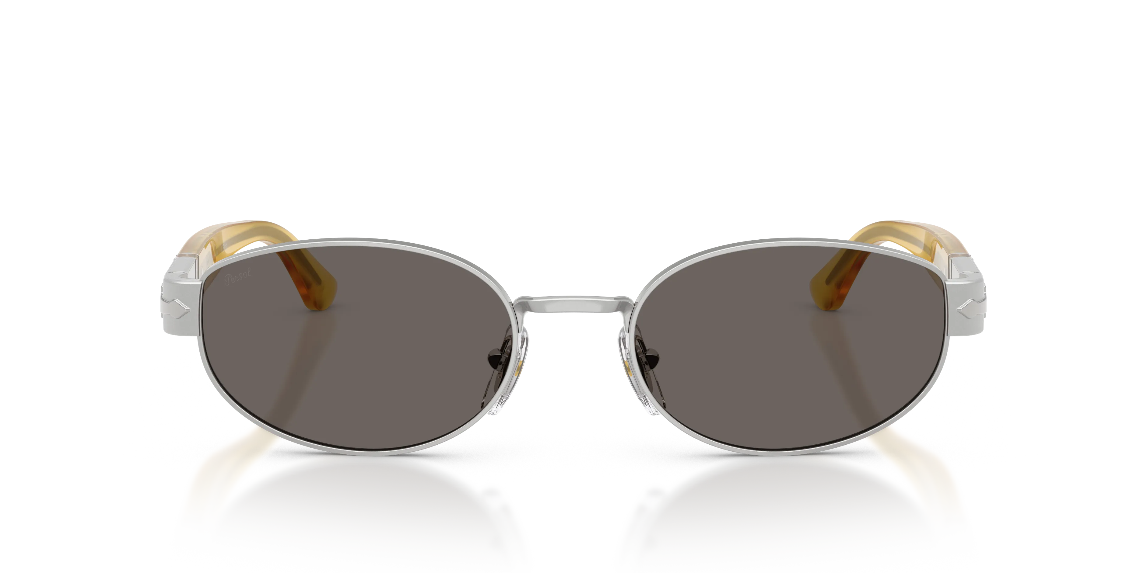 Persol PO1024S 518/B1 Occhiali da sole Metallo Argento Grigio Rotonda Normale - immagine 3