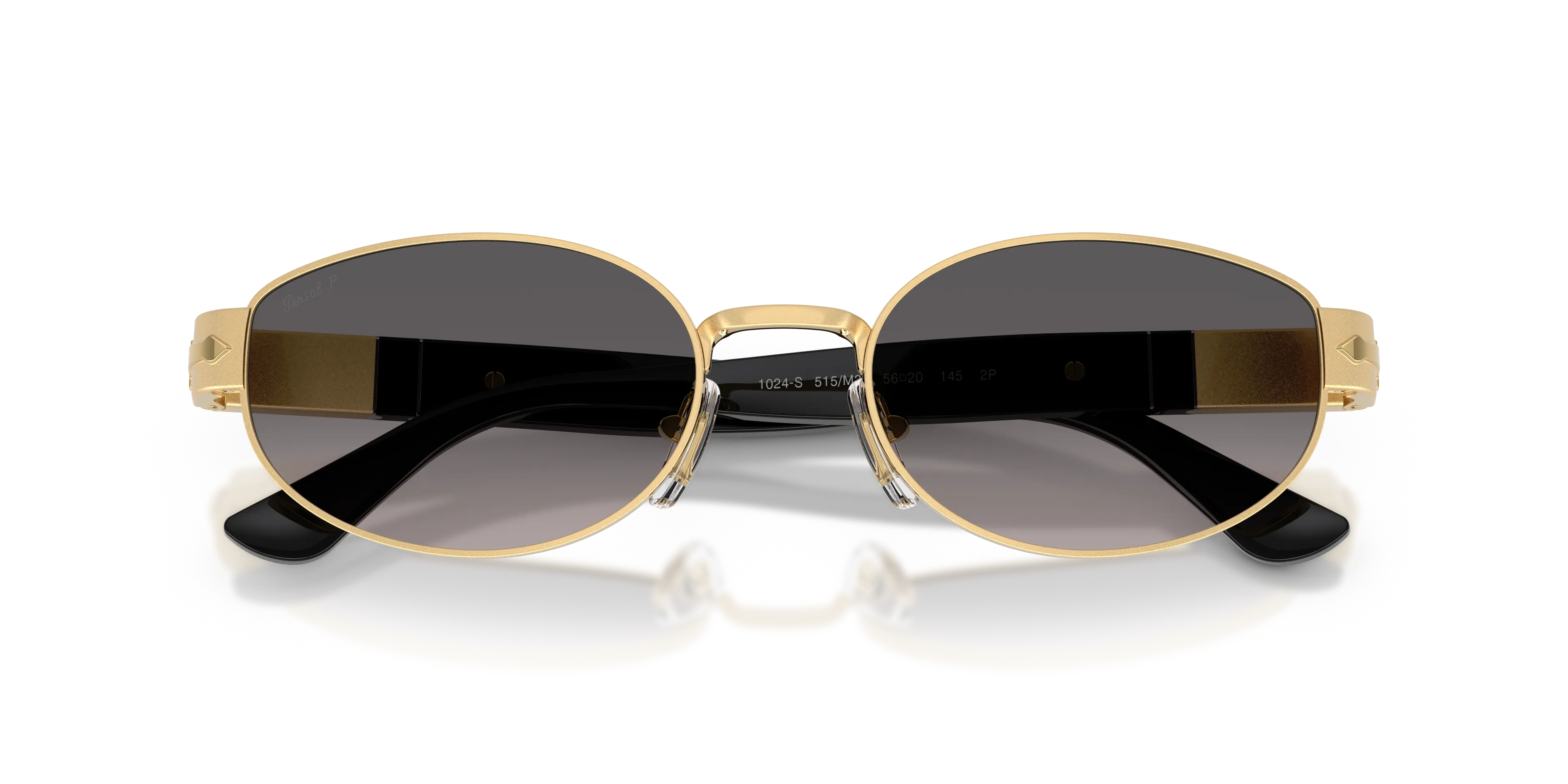 Persol PO1024S 515/M3 Occhiali da sole Metallo Oro Grigio Rotonda Polarizzata - immagine 2
