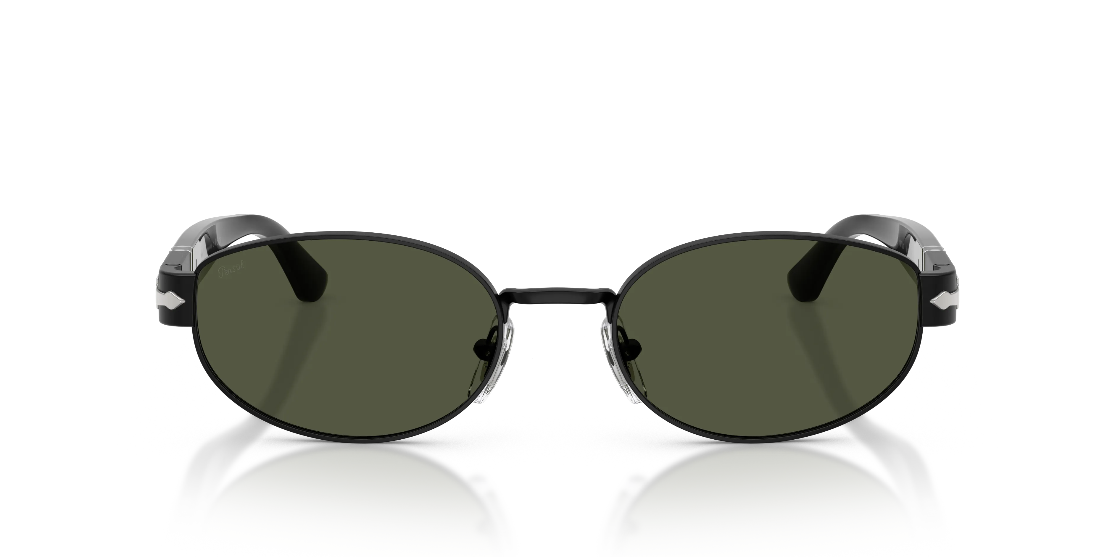 Persol PO1024S 107831 Occhiali da sole Metallo Nero Verde Rotonda Normale - immagine 3
