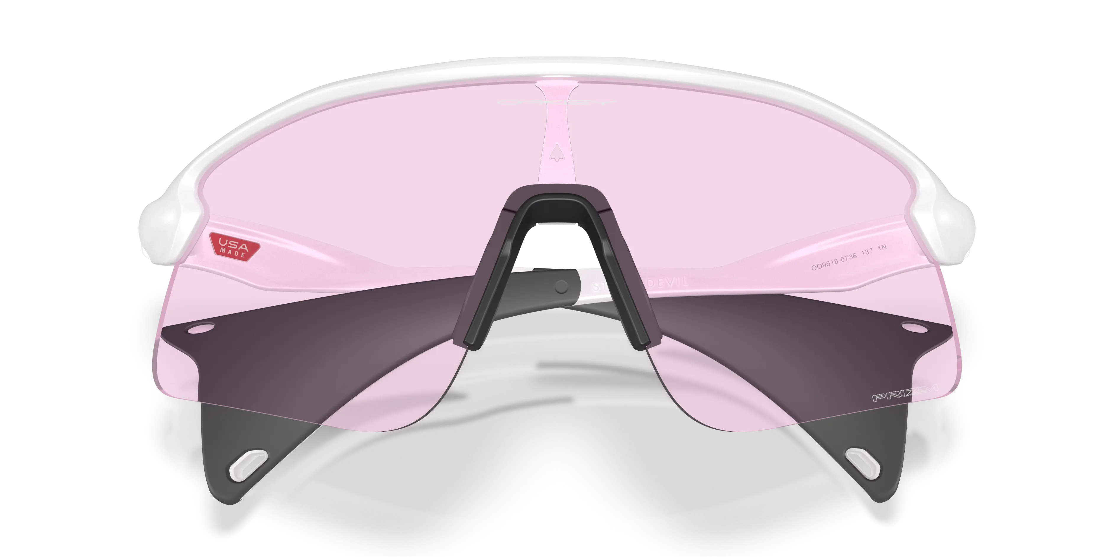 Oakley OO9518 STUNT DEVIL S 951807 Occhiali da sole O_Matter Bianco Rosa Squadrata Normale - immagine 2
