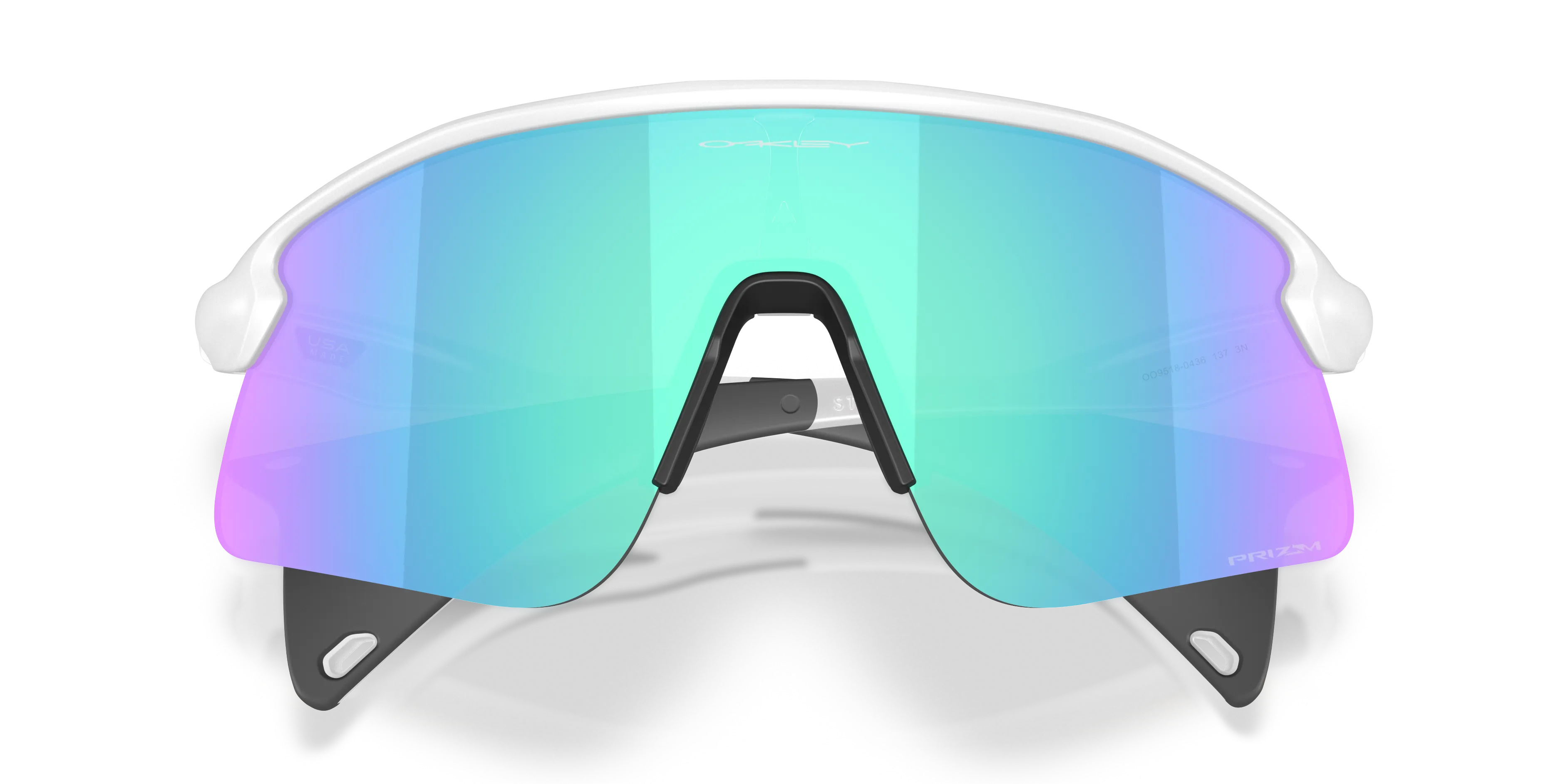 Oakley OO9518 STUNT DEVIL S 951804 Occhiali da sole O_Matter Bianco Blu Squadrata Normale - immagine 2