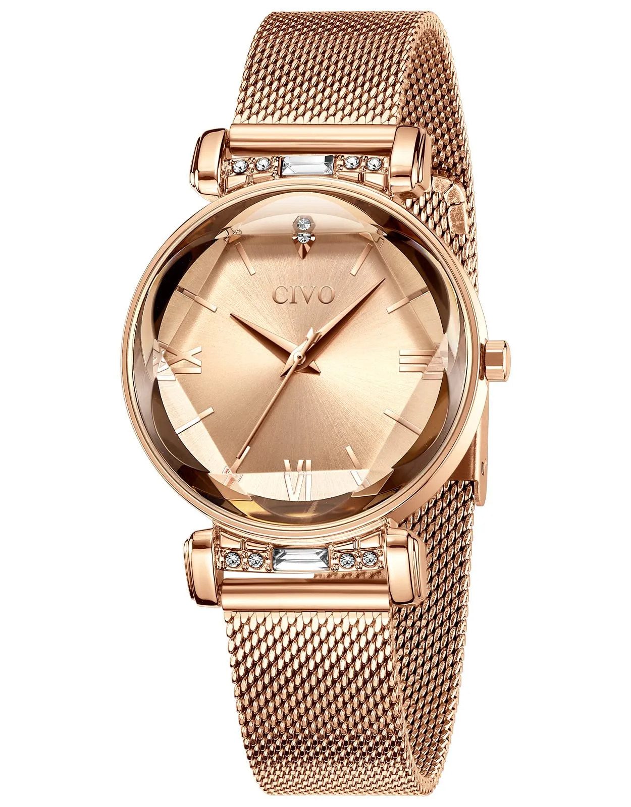 CIVO Orologio Donna Oro Rosa Elegante Stelle Bracciale Orologio da Donna Analogico Quarzo Regalo - immagine 1