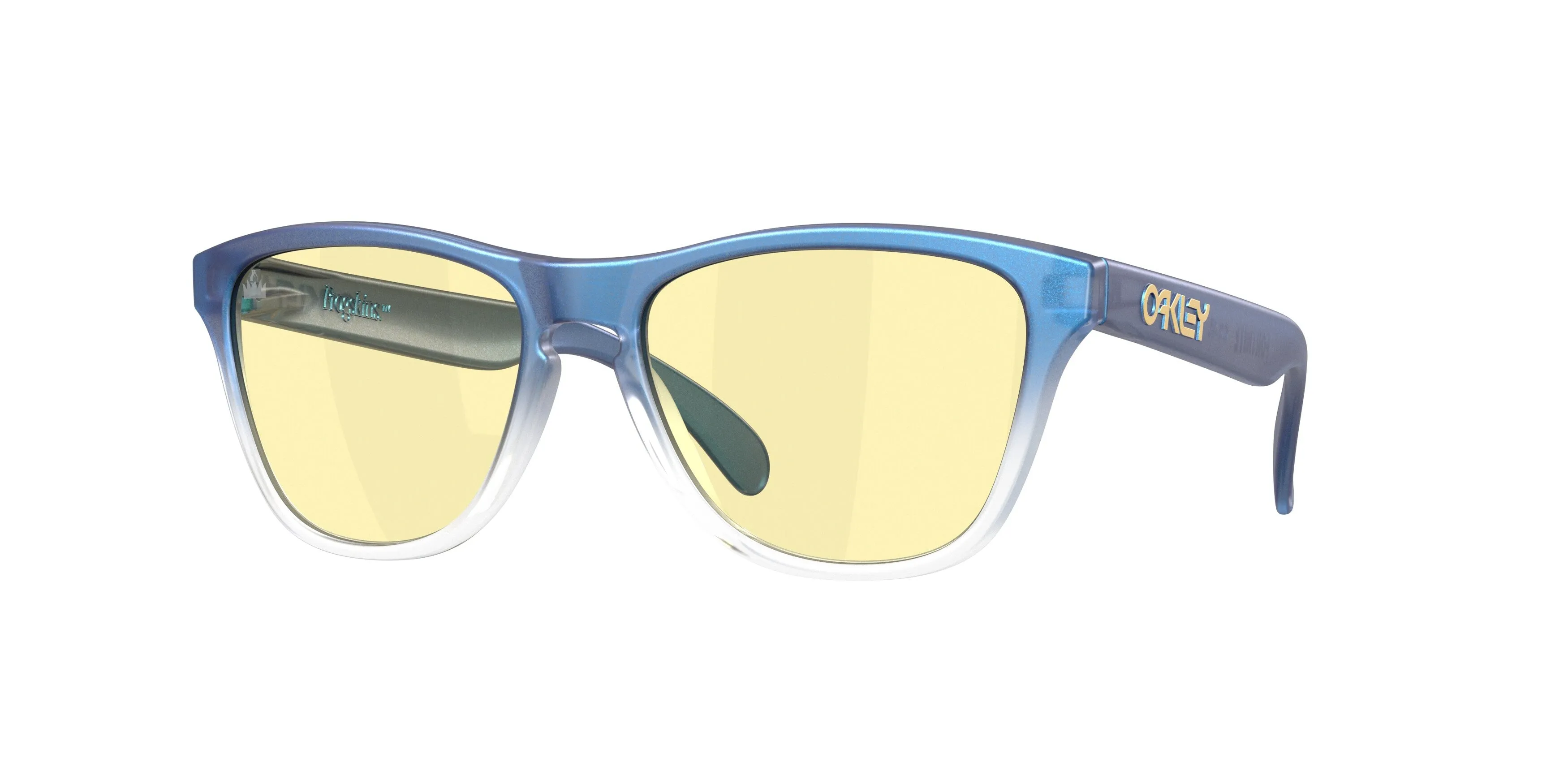 Oakley OO9508 FROGSKINS S 950807 Occhiali da sole O_Matter Blu Giallo Rotonda Normale Prizm - immagine 1