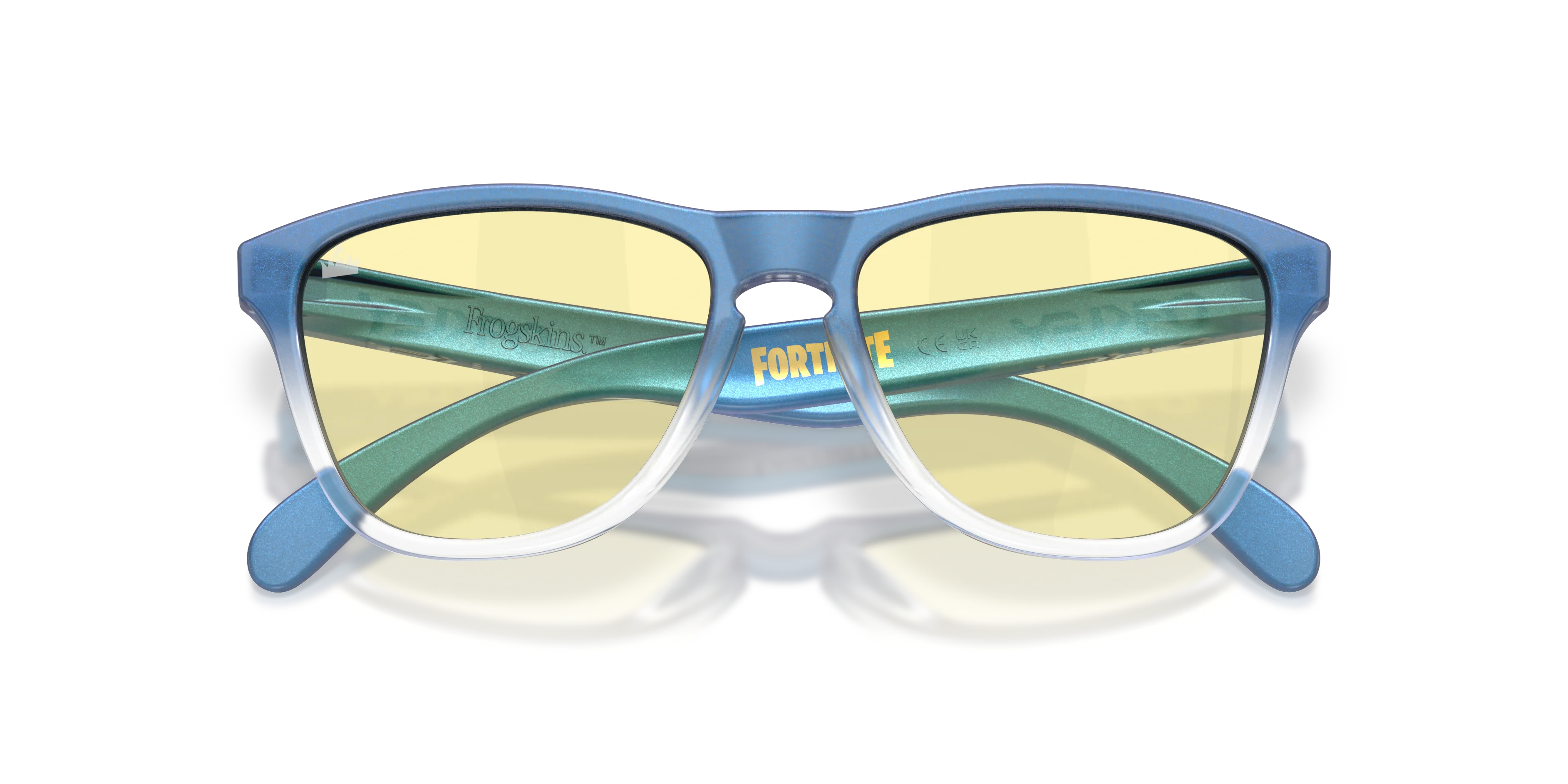 Oakley OO9508 FROGSKINS S 950807 Occhiali da sole O_Matter Blu Giallo Rotonda Normale Prizm - immagine 2