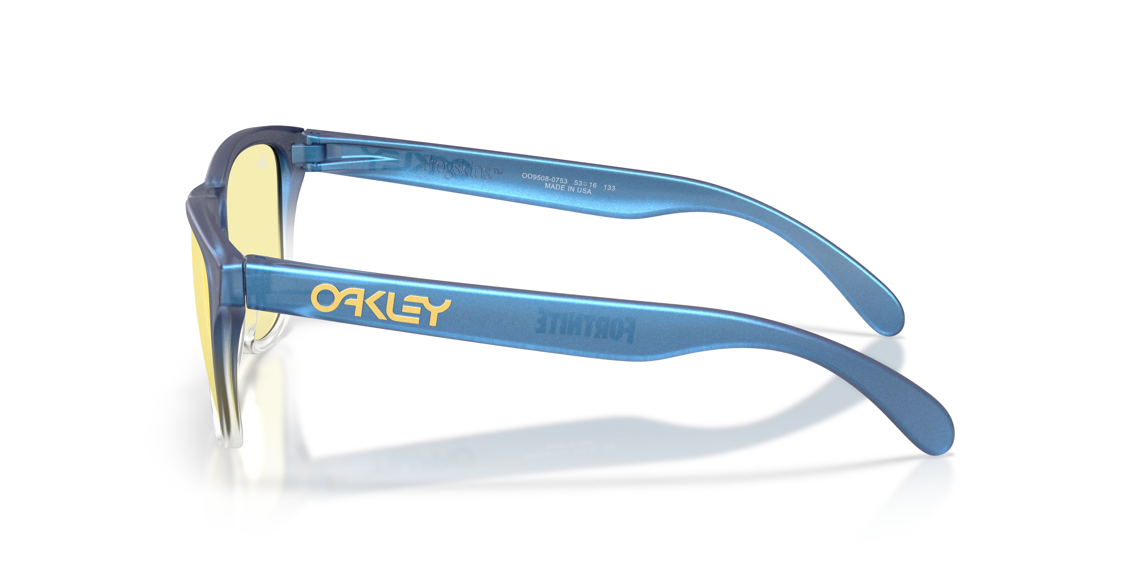 Oakley OO9508 FROGSKINS S 950807 Occhiali da sole O_Matter Blu Giallo Rotonda Normale Prizm - immagine 4