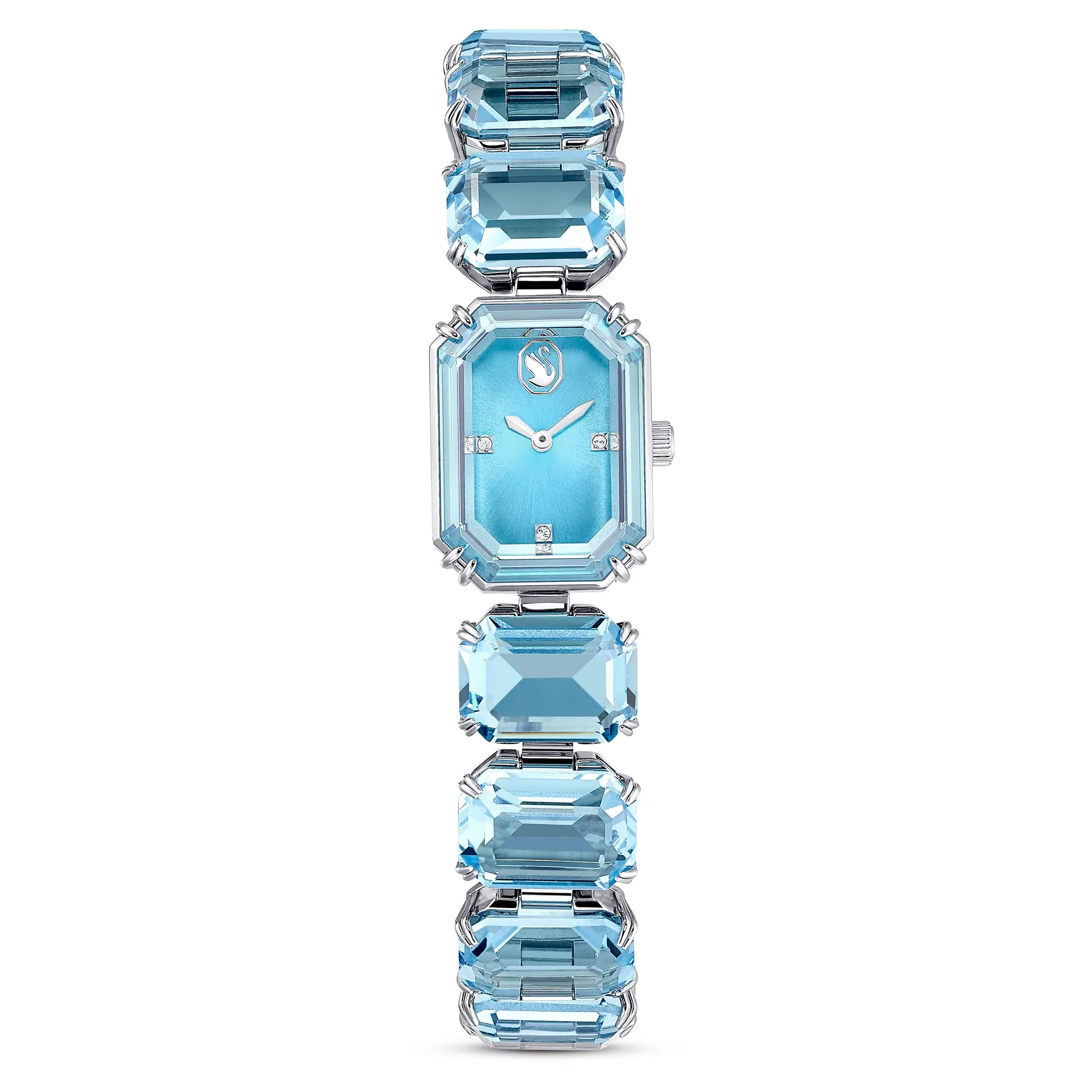 Swarovski Millenia Orologio, con CristalliSwarovski a Taglio Ottagonale, Struttura in Acciaio Inossidabile, Blu - immagine 1