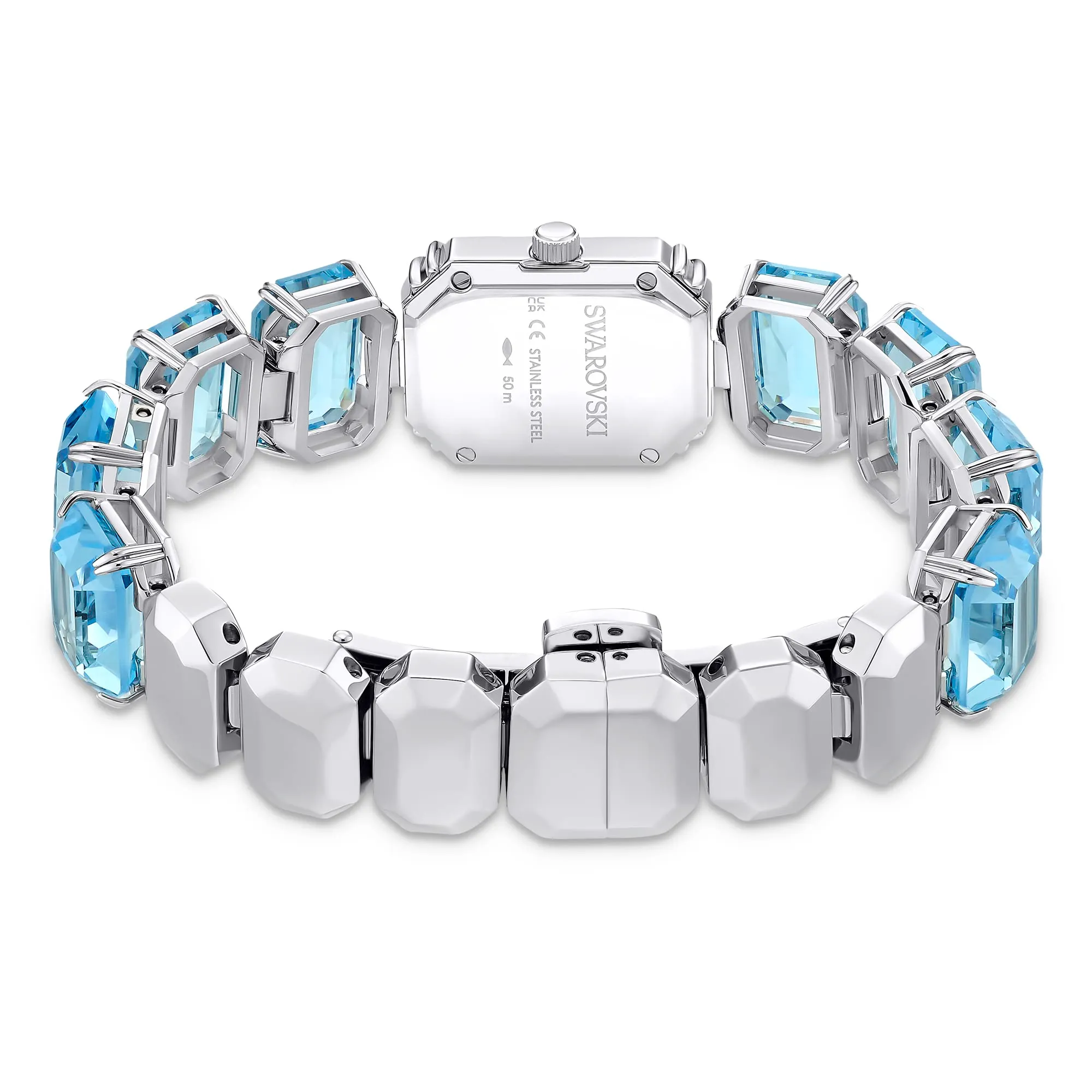 Swarovski Millenia Orologio, con CristalliSwarovski a Taglio Ottagonale, Struttura in Acciaio Inossidabile, Blu - immagine 3