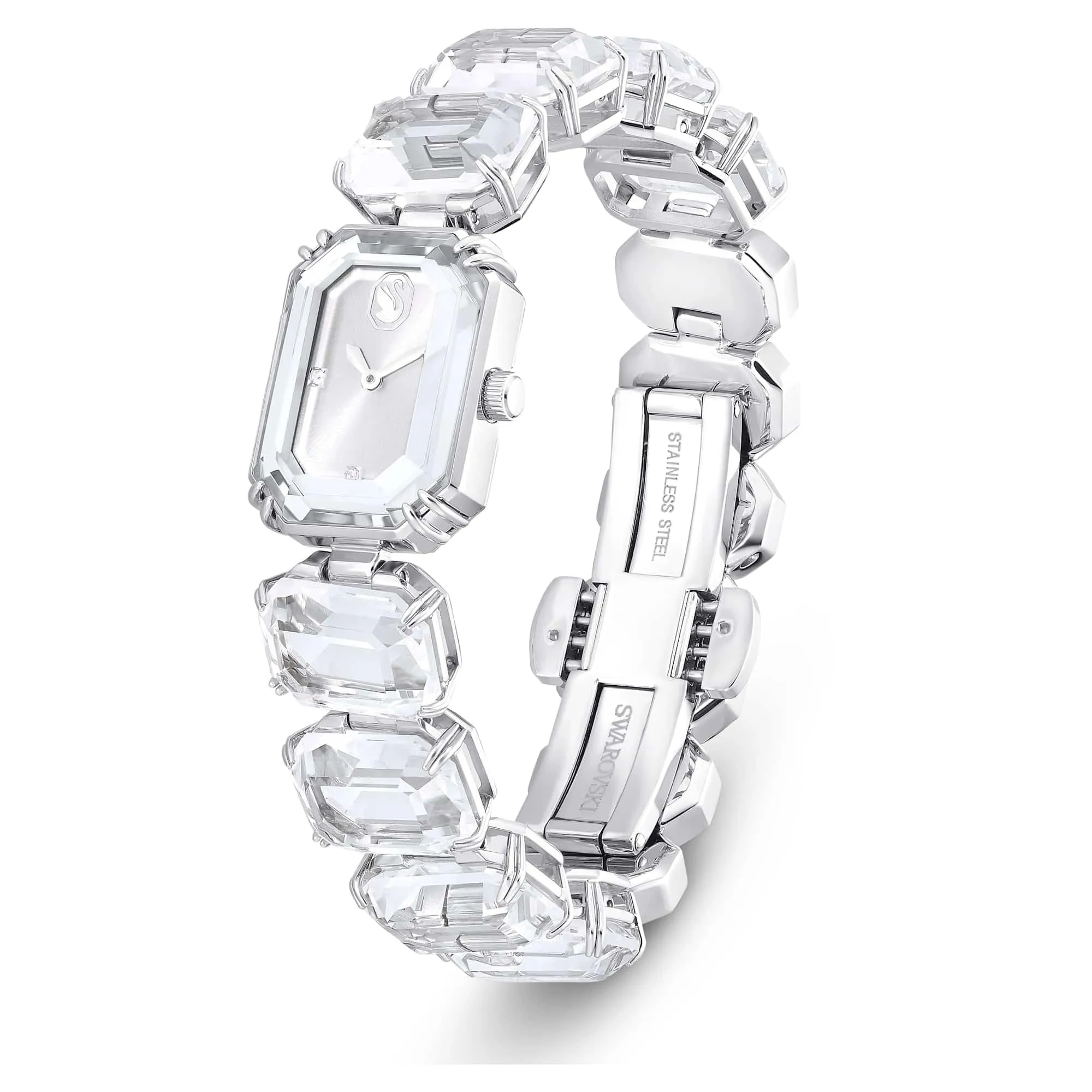 Swarovski Millenia Orologio, con CristalliSwarovski a Taglio Ottagonale, Struttura in Acciaio Inossidabile, Bianco - immagine 2