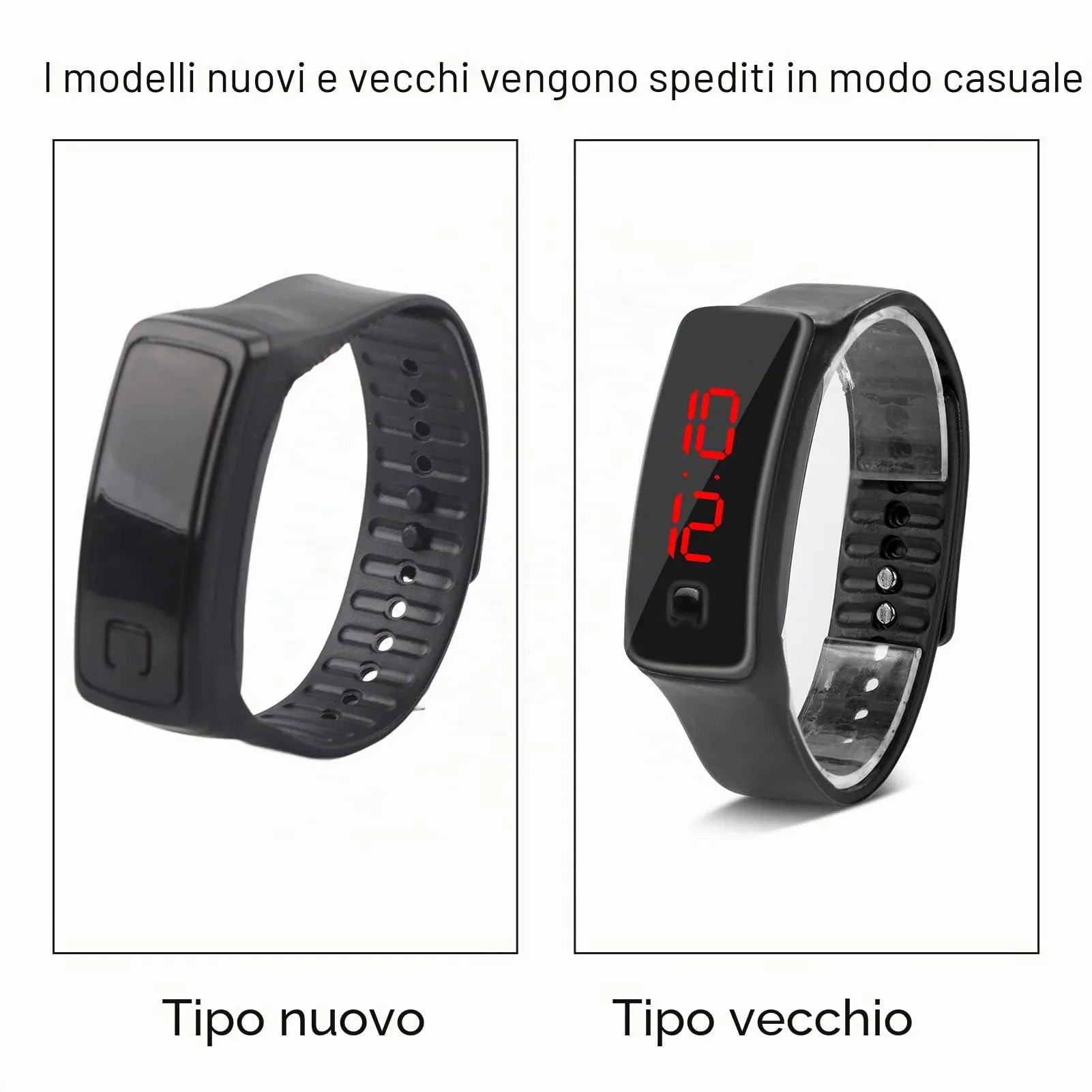 LED Orologio Digitale da Donna, Cinturino in Silicone Orologio Sportivo Digitale Quadrante 12 Ore Display Elettronico Orologio da Polso per Uomo Donna Ragazzi Studenti (Nero) - immagine 9