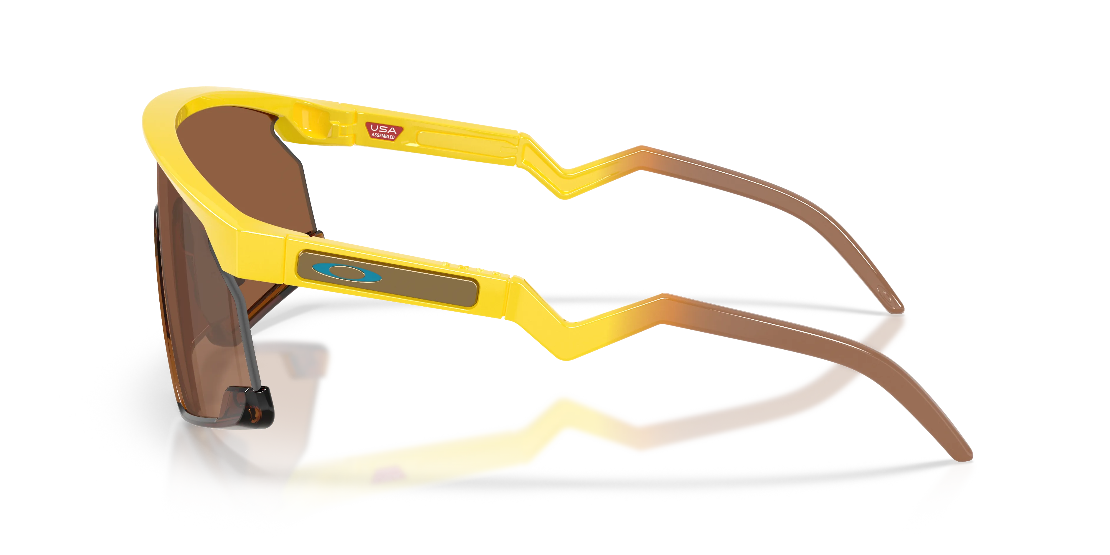 Oakley OO9280 BXTR 928021 Occhiali da sole O_Matter Giallo Marrone Maschera Normale - immagine 4