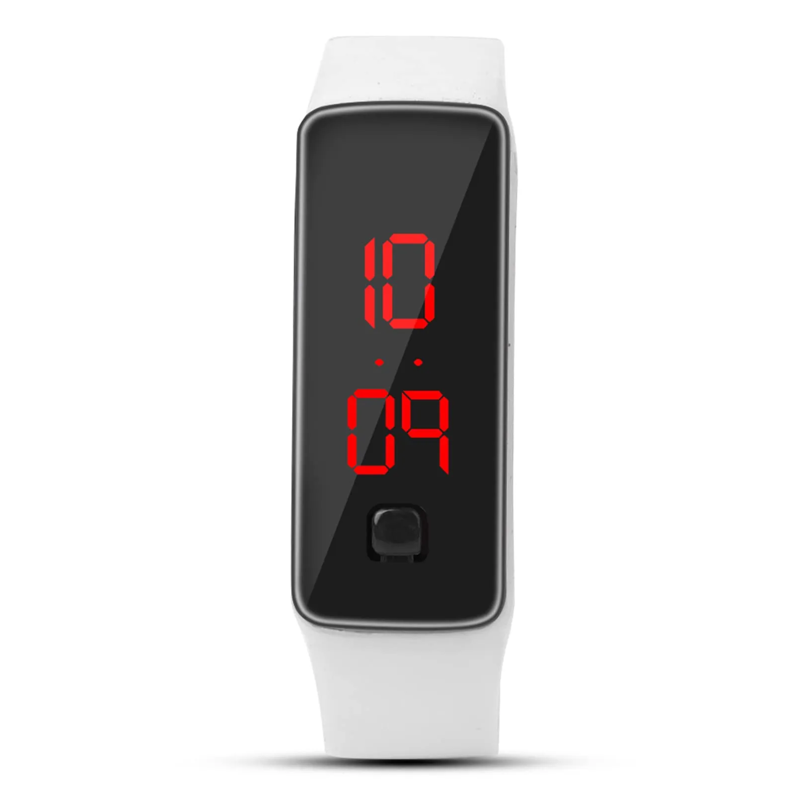 LED Orologio Digitale da Donna, Cinturino in Silicone Orologio Sportivo Digitale Quadrante 12 Ore Display Elettronico Orologio da Polso per Uomo Donna Ragazzi Studenti (Bianco) - immagine 2