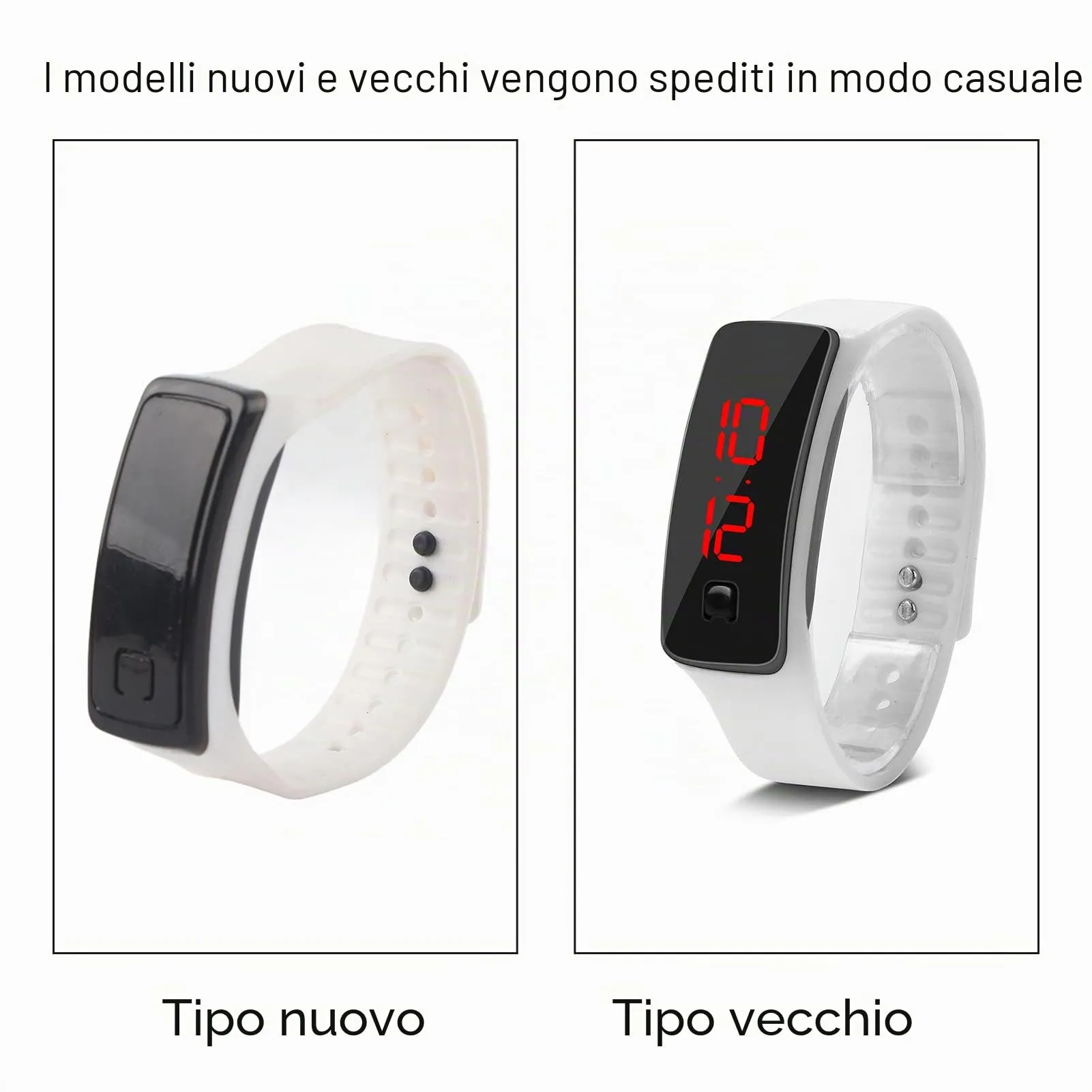 LED Orologio Digitale da Donna, Cinturino in Silicone Orologio Sportivo Digitale Quadrante 12 Ore Display Elettronico Orologio da Polso per Uomo Donna Ragazzi Studenti (Bianco) - immagine 9