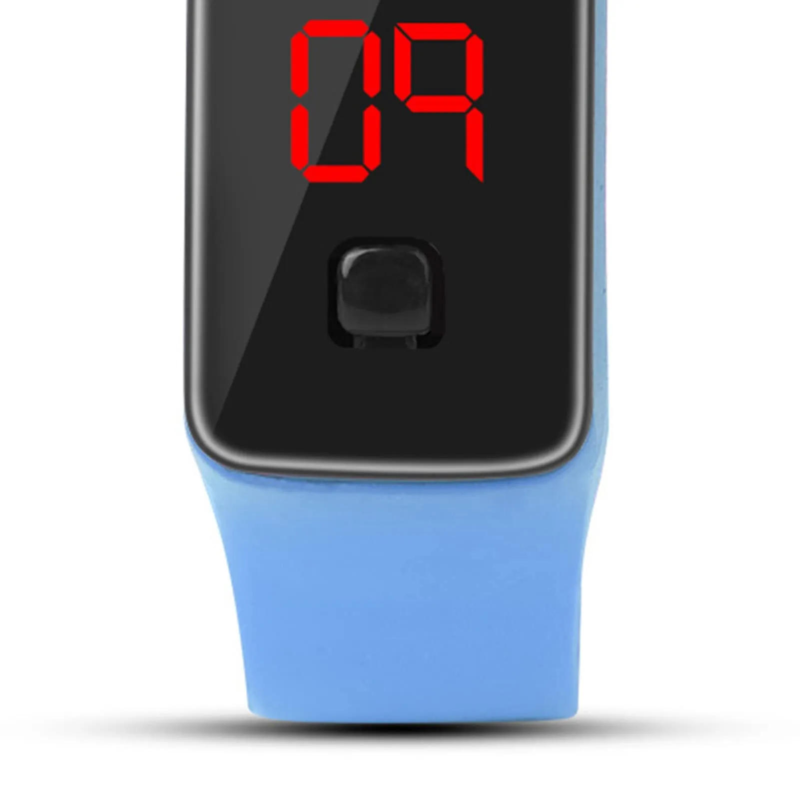 LED Orologio Digitale da Donna, Cinturino in Silicone Orologio Sportivo Digitale Quadrante 12 Ore Display Elettronico Orologio da Polso per Uomo Donna Ragazzi Studenti (Acqua Blu) - immagine 8