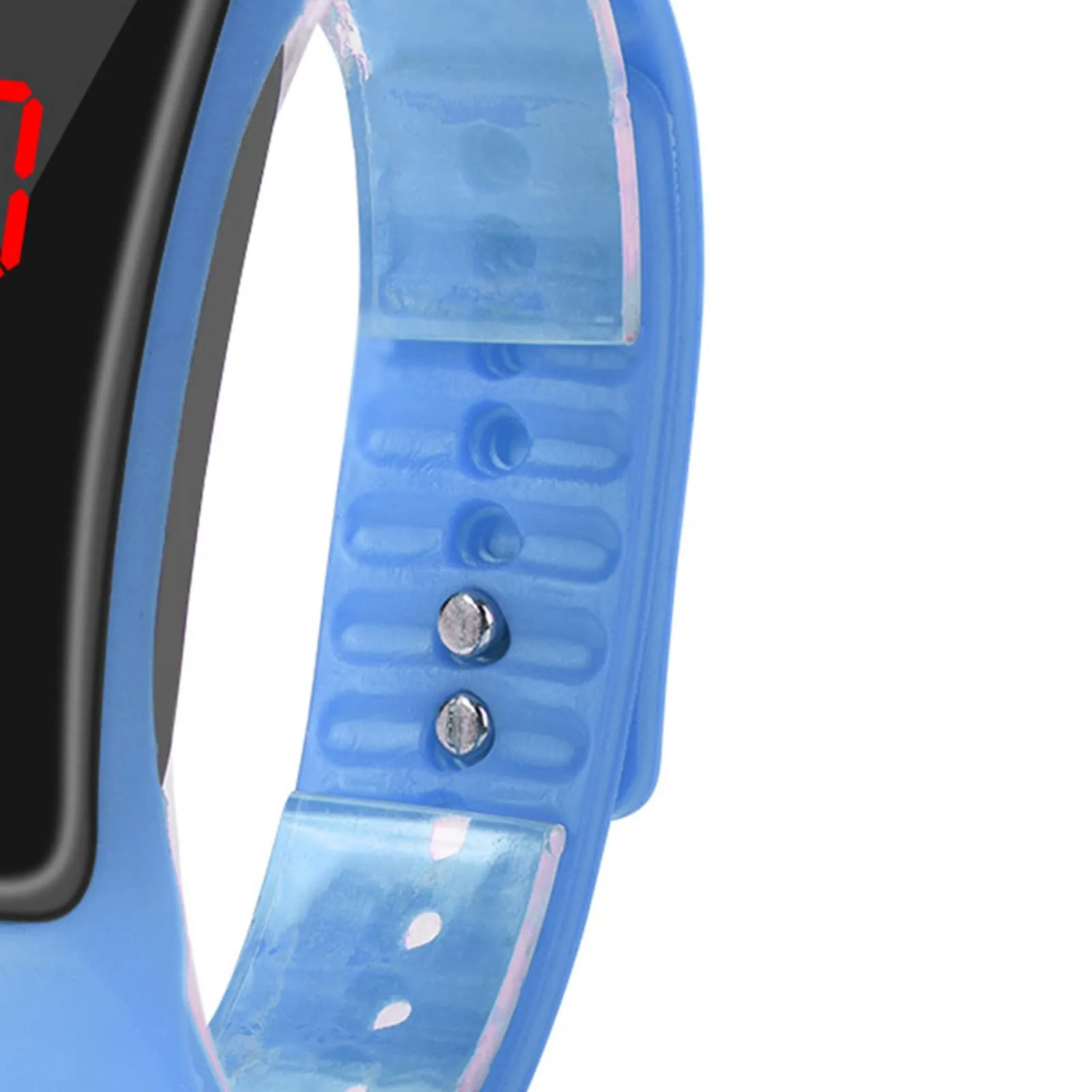 LED Orologio Digitale da Donna, Cinturino in Silicone Orologio Sportivo Digitale Quadrante 12 Ore Display Elettronico Orologio da Polso per Uomo Donna Ragazzi Studenti (Acqua Blu) - immagine 9